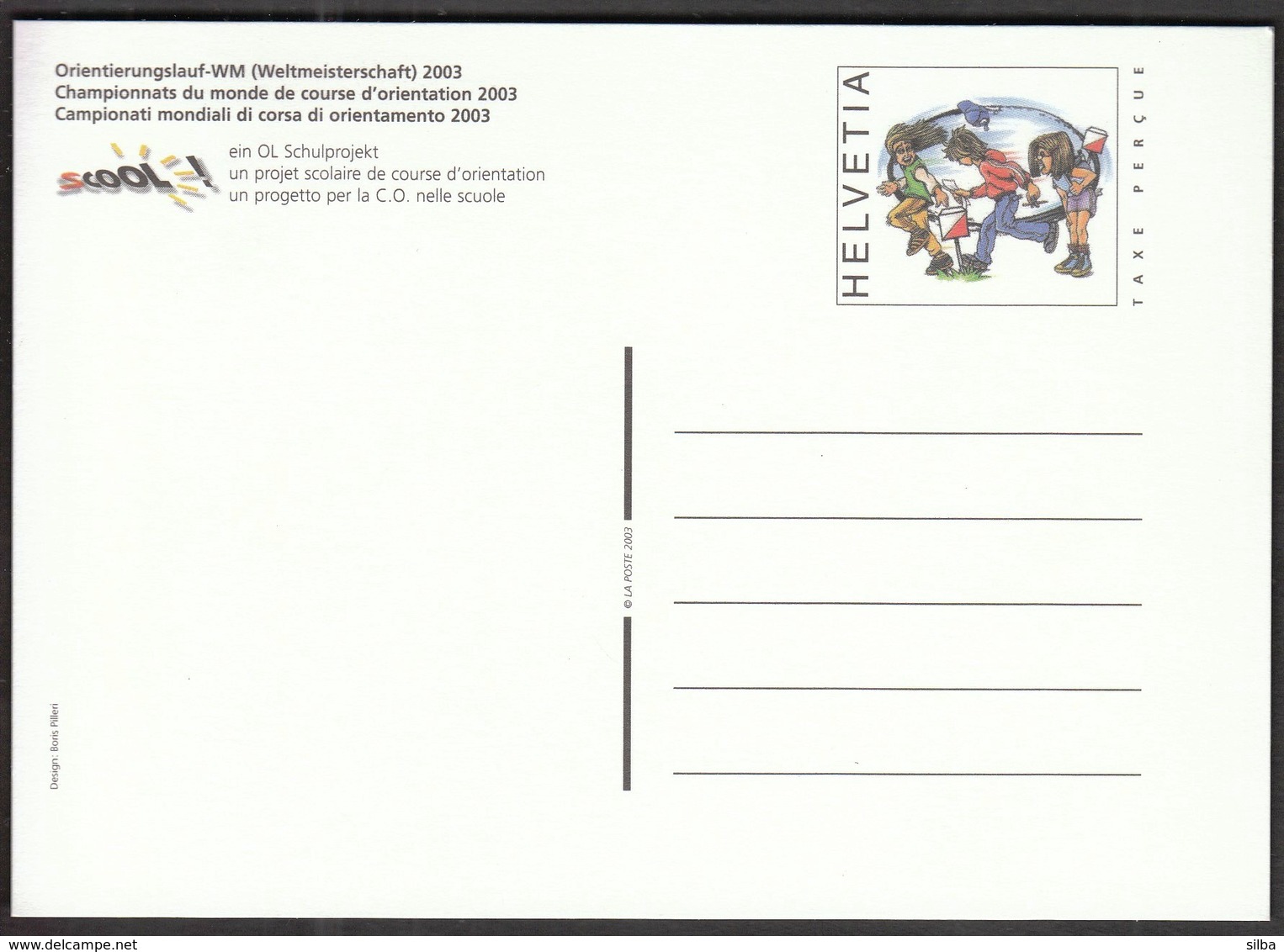 Switzerland 2003 / Orientation World Championship, Orientirungslauf, Course D'orienta / Postal Stationery Card - Autres & Non Classés