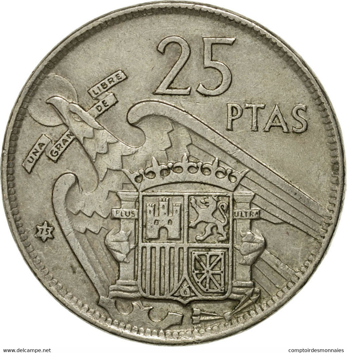 Monnaie, Espagne, Caudillo And Regent, 25 Pesetas, 1975, TTB, Copper-nickel - 25 Pesetas