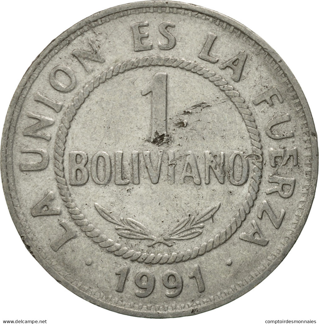 Monnaie, Bolivie, Boliviano, 1991, TTB, Stainless Steel, KM:205 - Bolivia