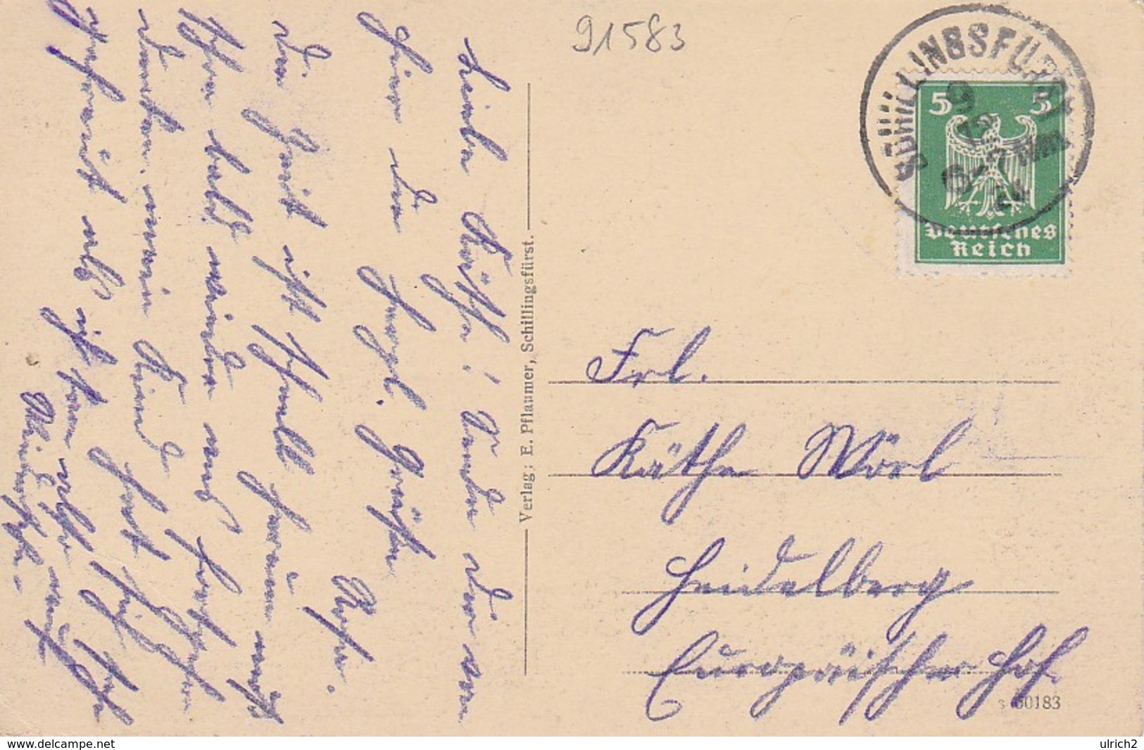 AK Schillingsfürst - Schafherde - Stempel Schillingsfürst - 1924 (35973) - Ansbach