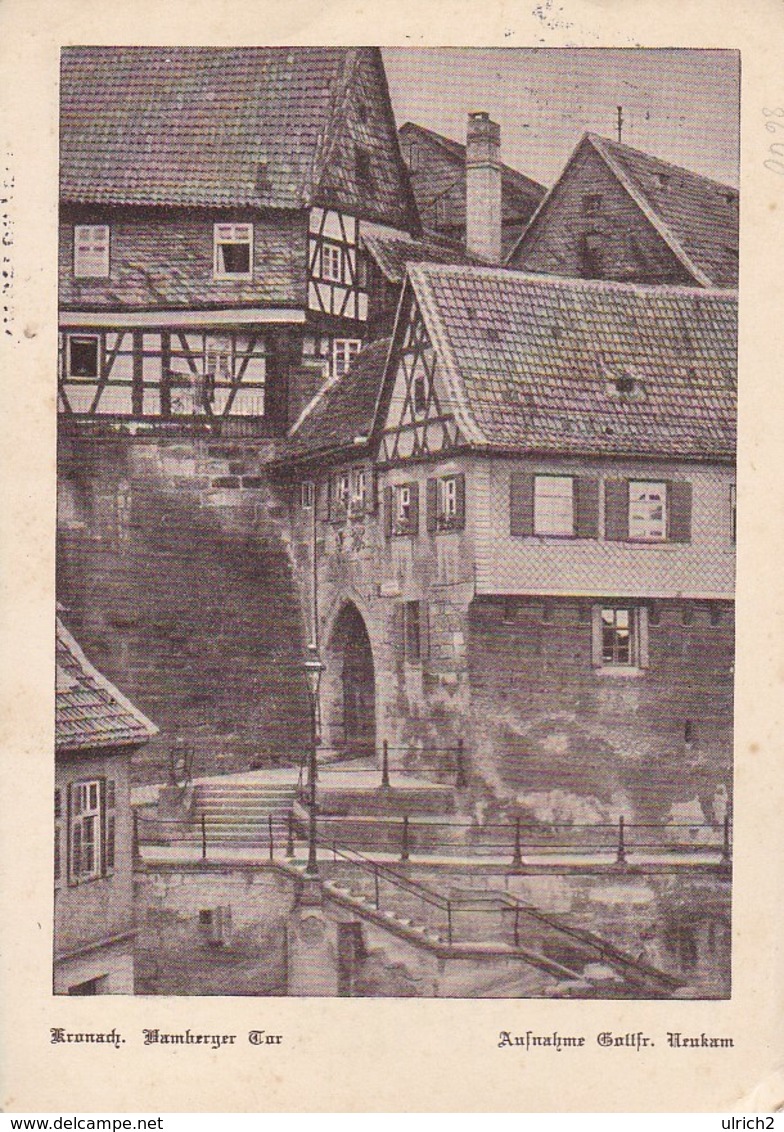 AK Kronach - Bamberger Tor - Reklamesendung Carl Link Buchdruckerei (35978) - Kronach