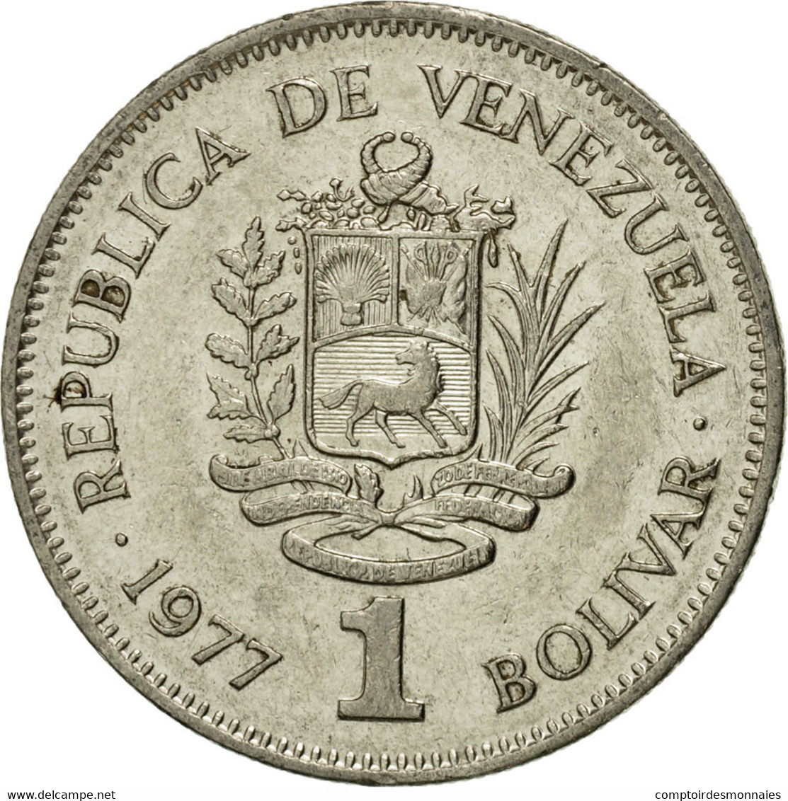 Monnaie, Venezuela, Bolivar, 1977, TTB, Nickel, KM:52 - Venezuela