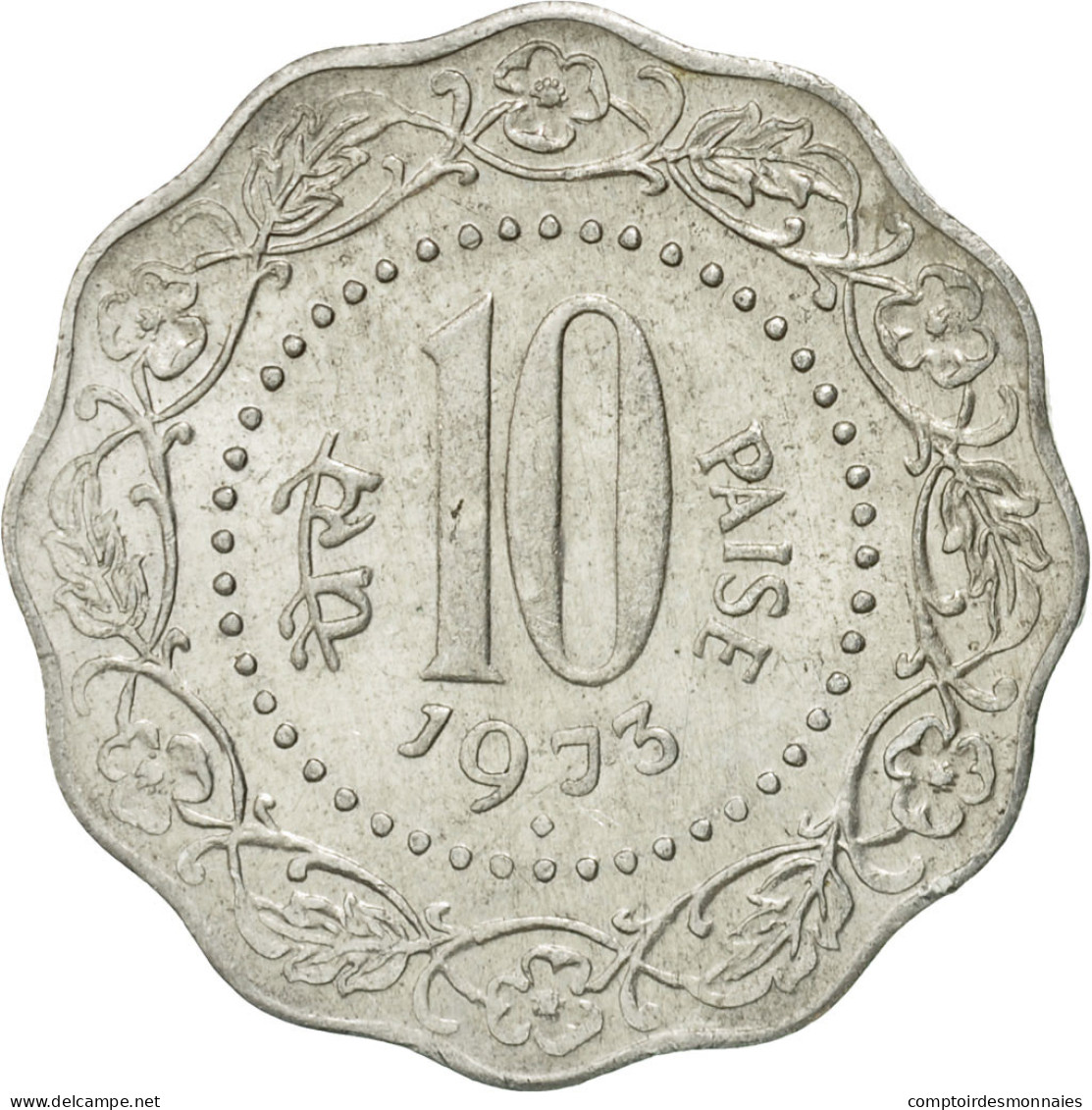 Monnaie, INDIA-REPUBLIC, 10 Paise, 1973, TTB+, Aluminium, KM:27.1 - Inde