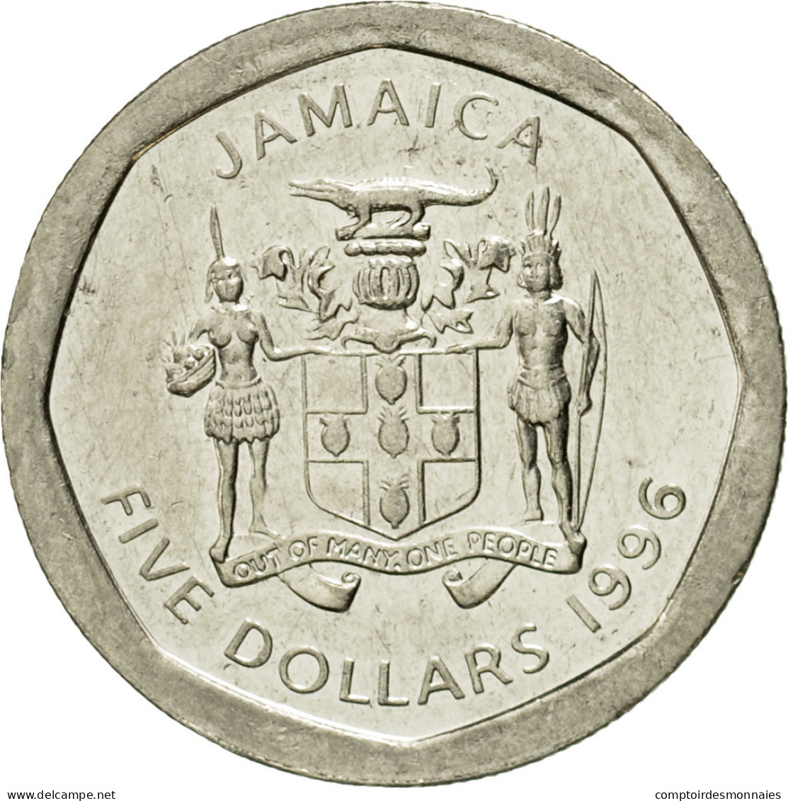 Monnaie, Jamaica, Elizabeth II, 5 Dollars, 1996, British Royal Mint, TTB, Nickel - Jamaica