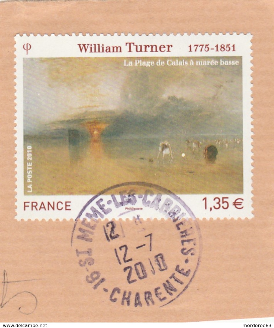FRANCE 2010 WILLIAM TURNER YT 4438 OBLITERE -                                                    TDA77A - 2010-.. Matasellados