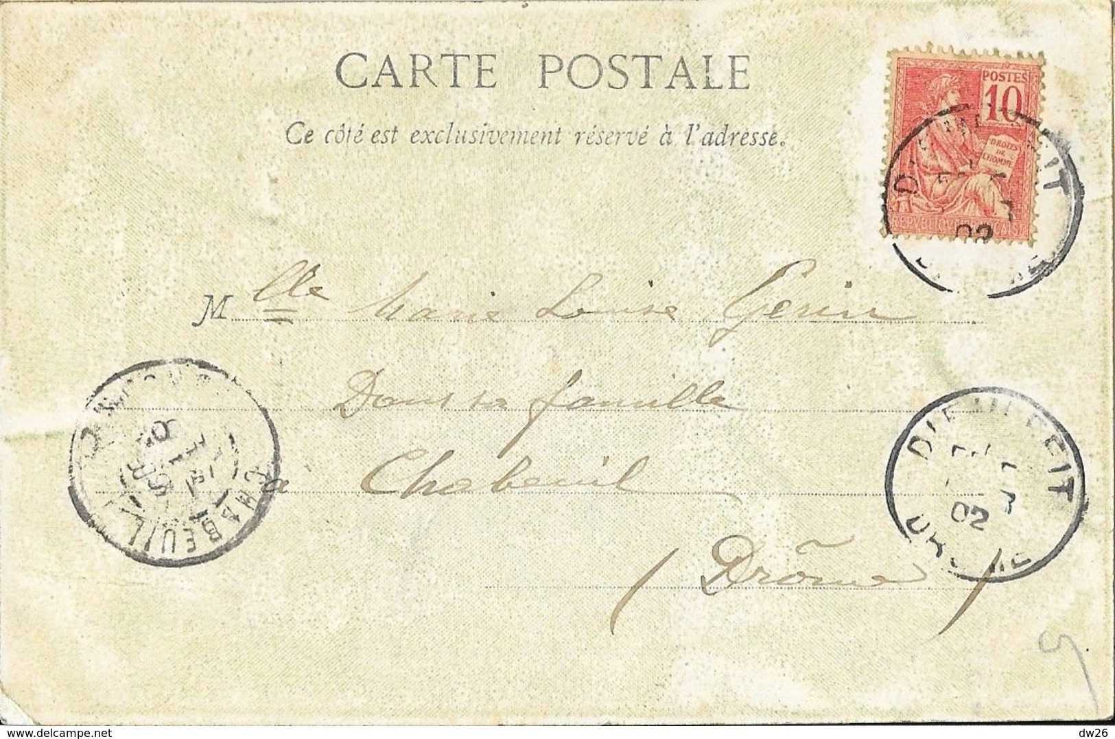 Dieulefit (Drôme) - La Vieille Horloge En 1902 - Carte Dos Simple - Dieulefit