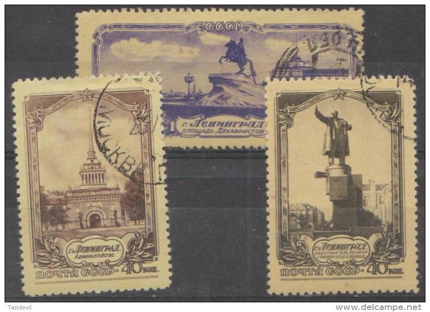 RUSSIA - 1953 Views (three From Set). Scott 1680, 1681, 1686. Used - Usados