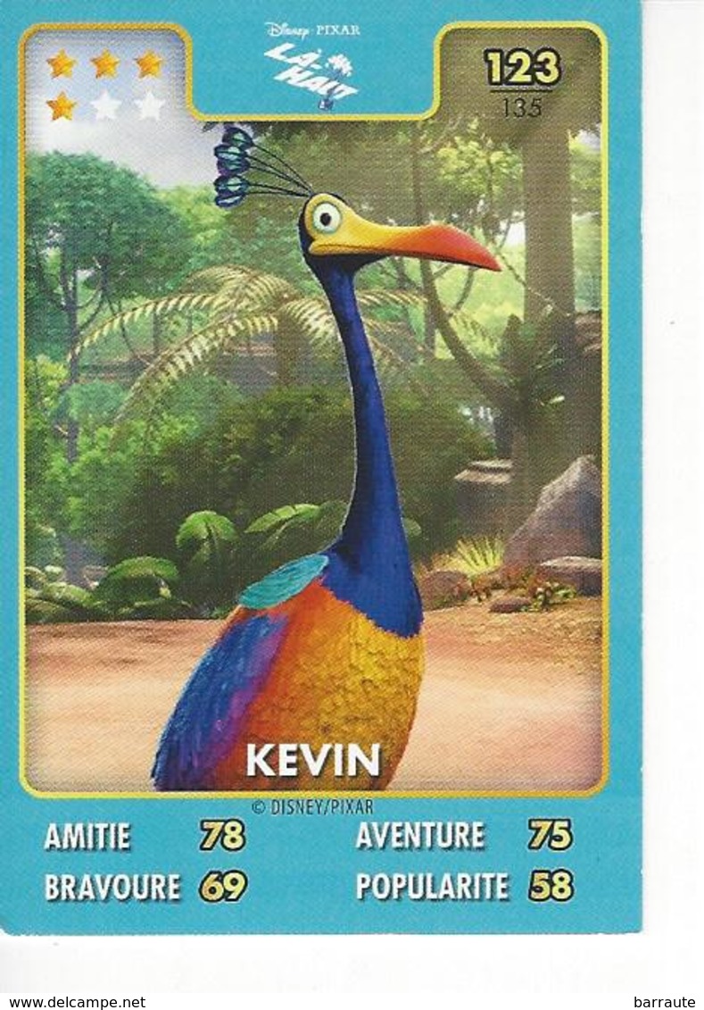 Carte Disney Pixar Auchan 2015  N° 123  LA-HAUT  KEVIN - Disney