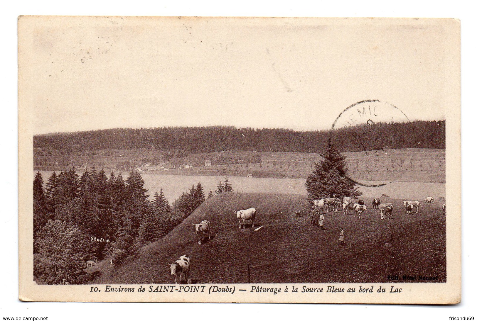 Environs De Saint-Point (Doubs) - Pâturage à La Source Bleue Au Bord Du Lac . - Autres & Non Classés