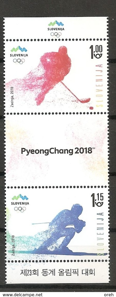 SLOVENIA,SLOWENIEN 2018,WINTER OLYMPIC GAMES  PYEONGCHANG 2018,KOREA,MNH - Winter 2018: Pyeongchang