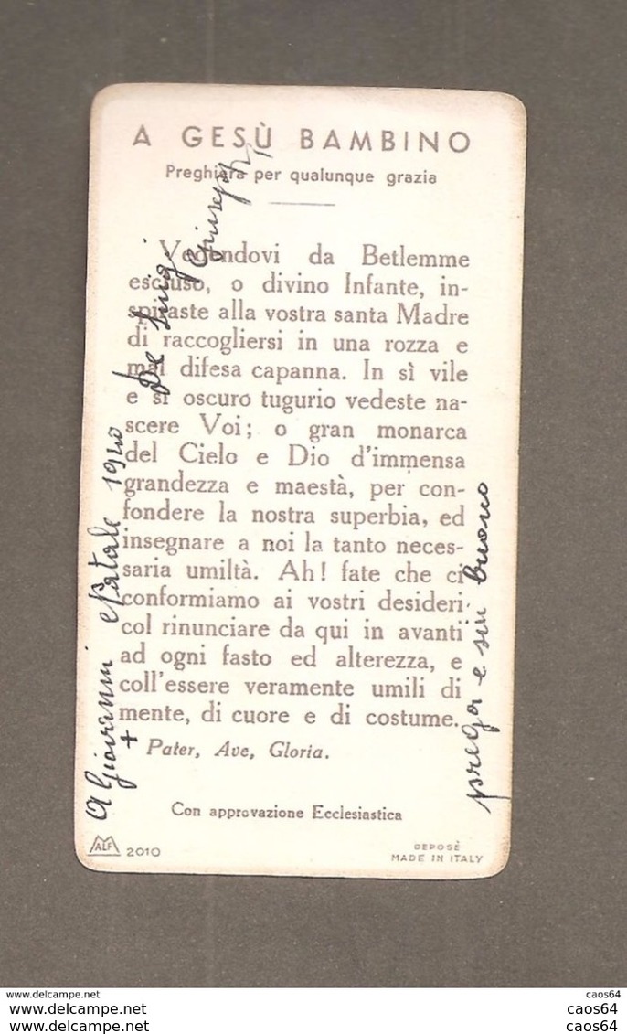 NATIVITA' GESU' NELLA CULLA ADORAZIONE ANGELI SANTINO EDIZIONI ALF  PREGHIERA QUALUNQUE GRAZIA - Devotion Images