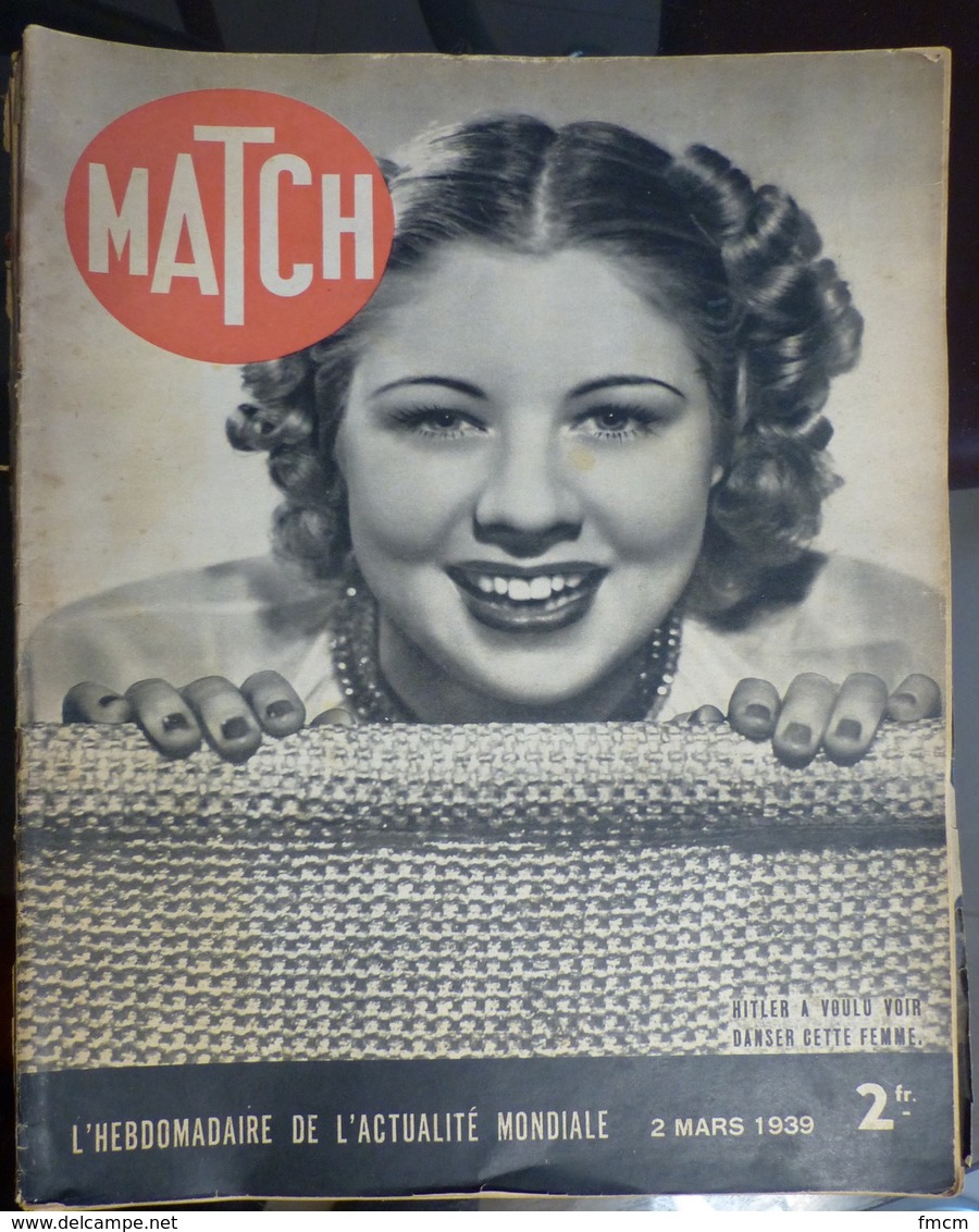Match N° 35 2 Mars 1939 - Autres & Non Classés