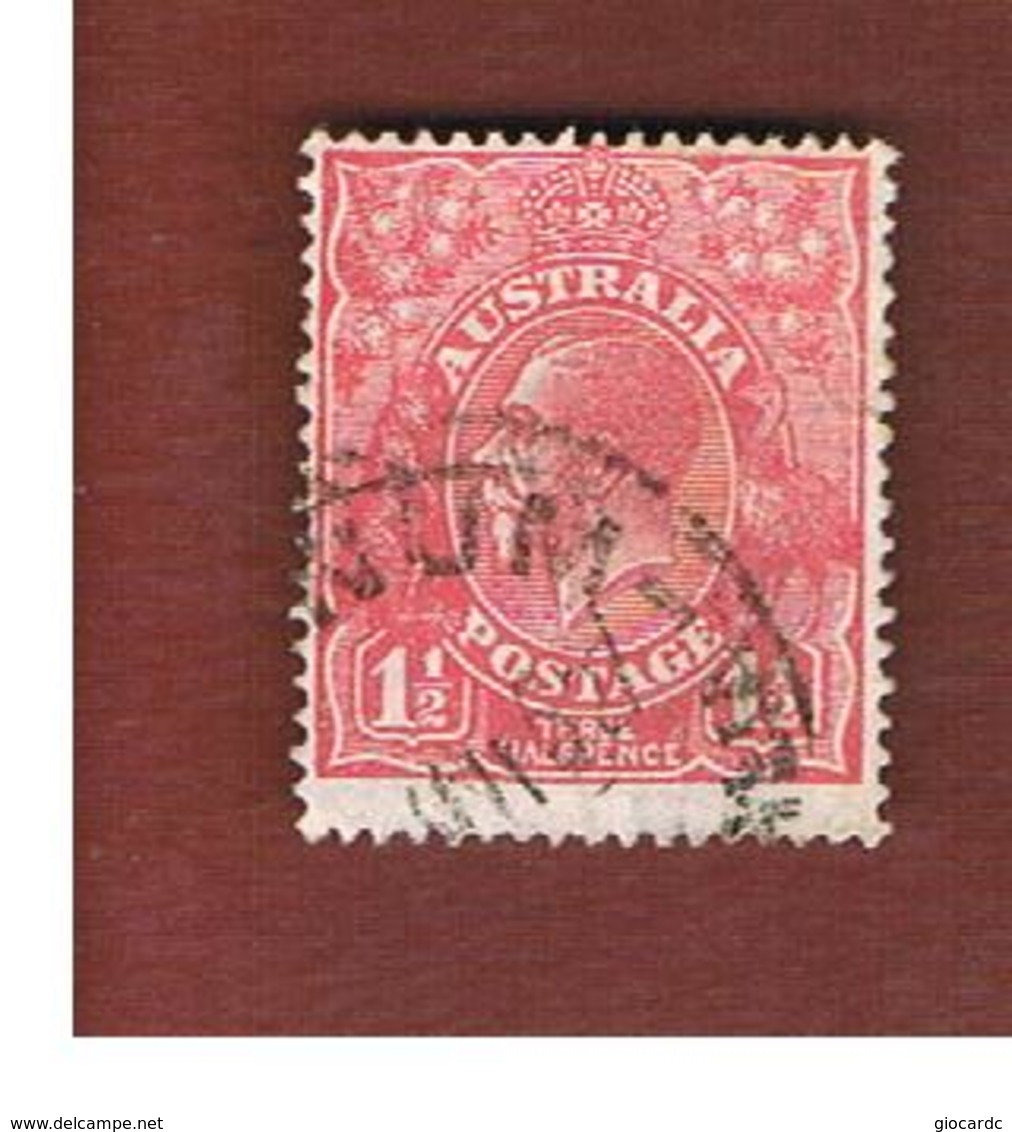 AUSTRALIA  - SG 96 -  1927  KING GEORGE V 1 1/2 D  RED     -   USED - Usati