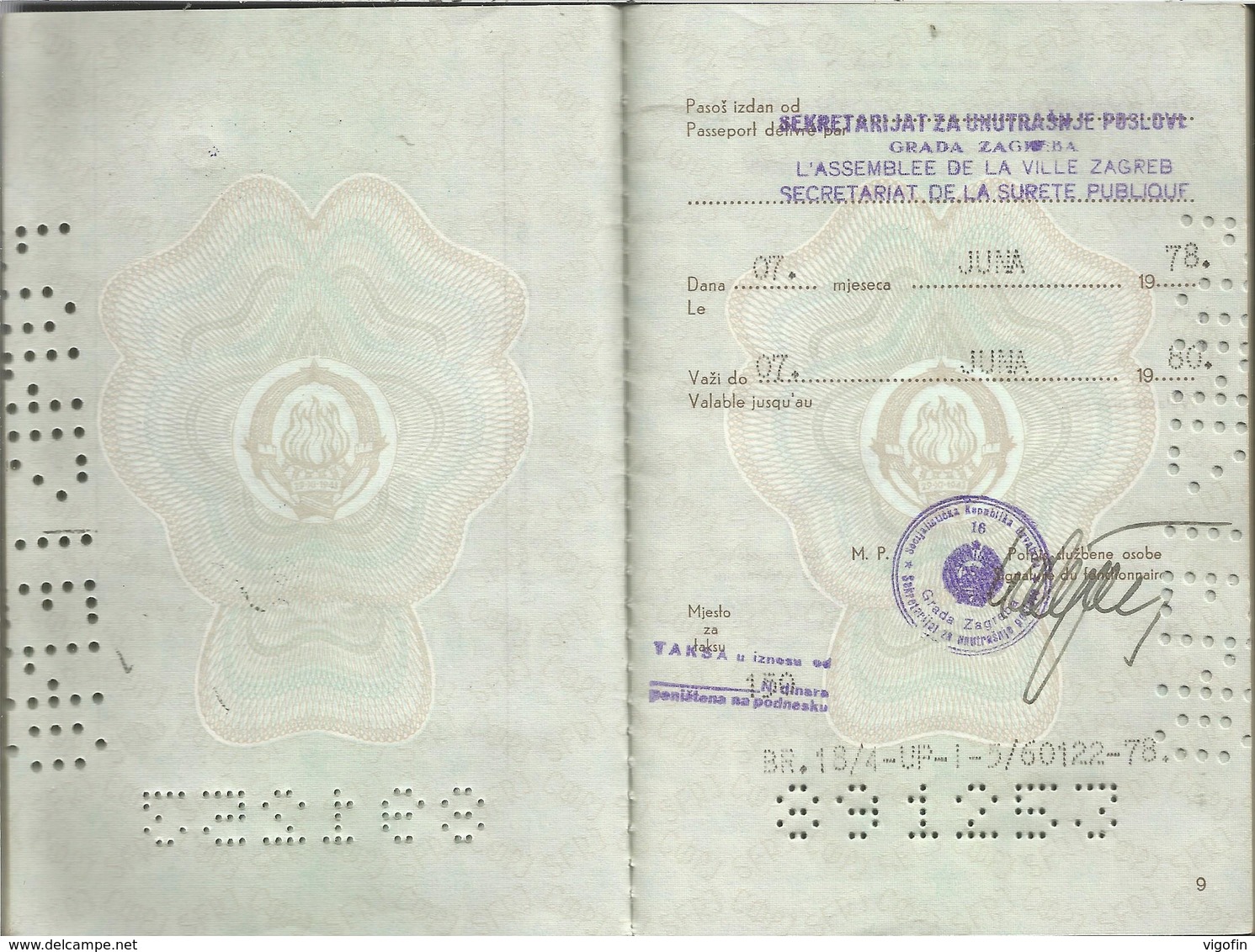 1972 PASSPORT ,PASSEPORT, JUGOSLAVIA,VISA GERMANY - Sonstige & Ohne Zuordnung