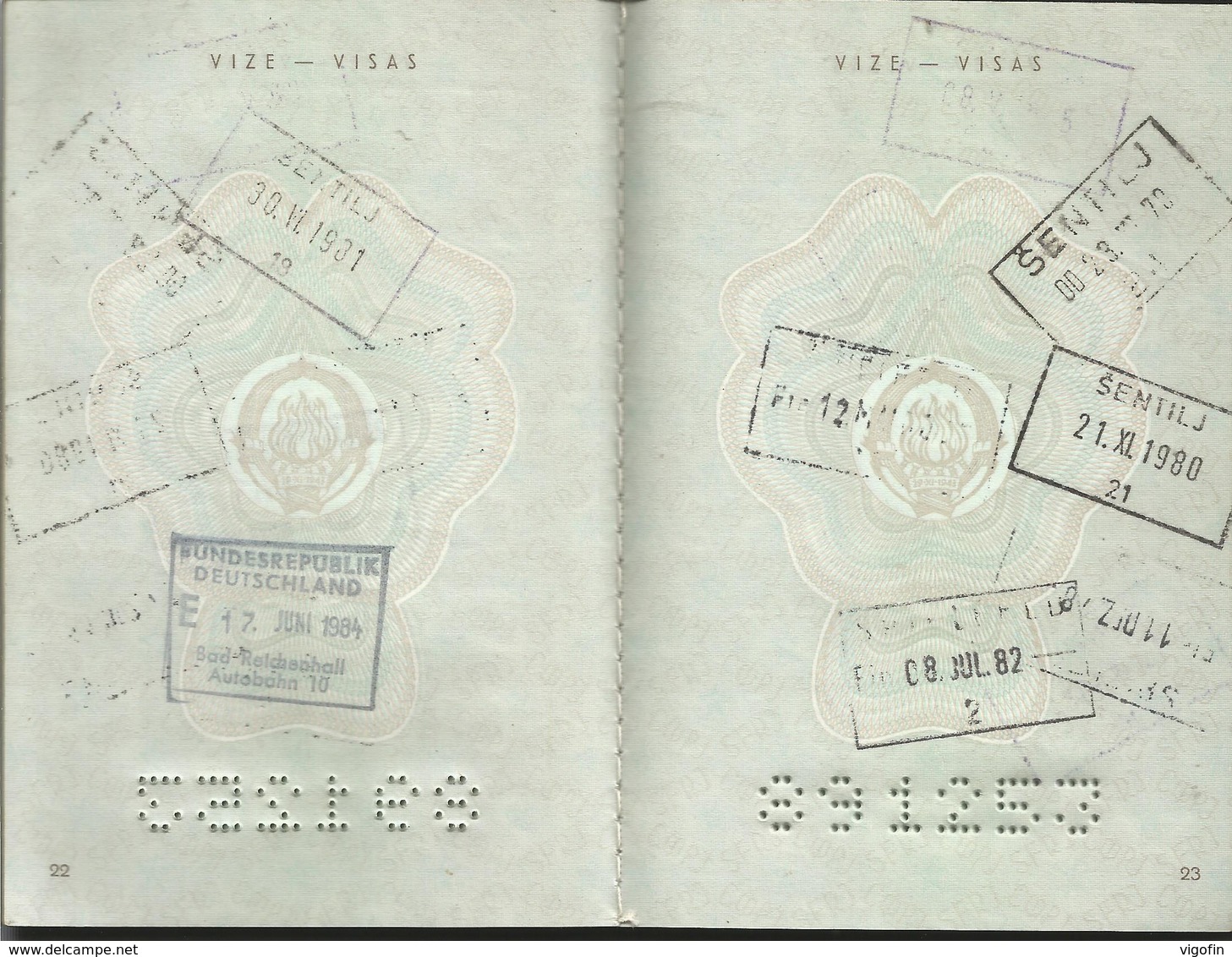 1972 PASSPORT ,PASSEPORT, JUGOSLAVIA,VISA GERMANY - Sonstige & Ohne Zuordnung