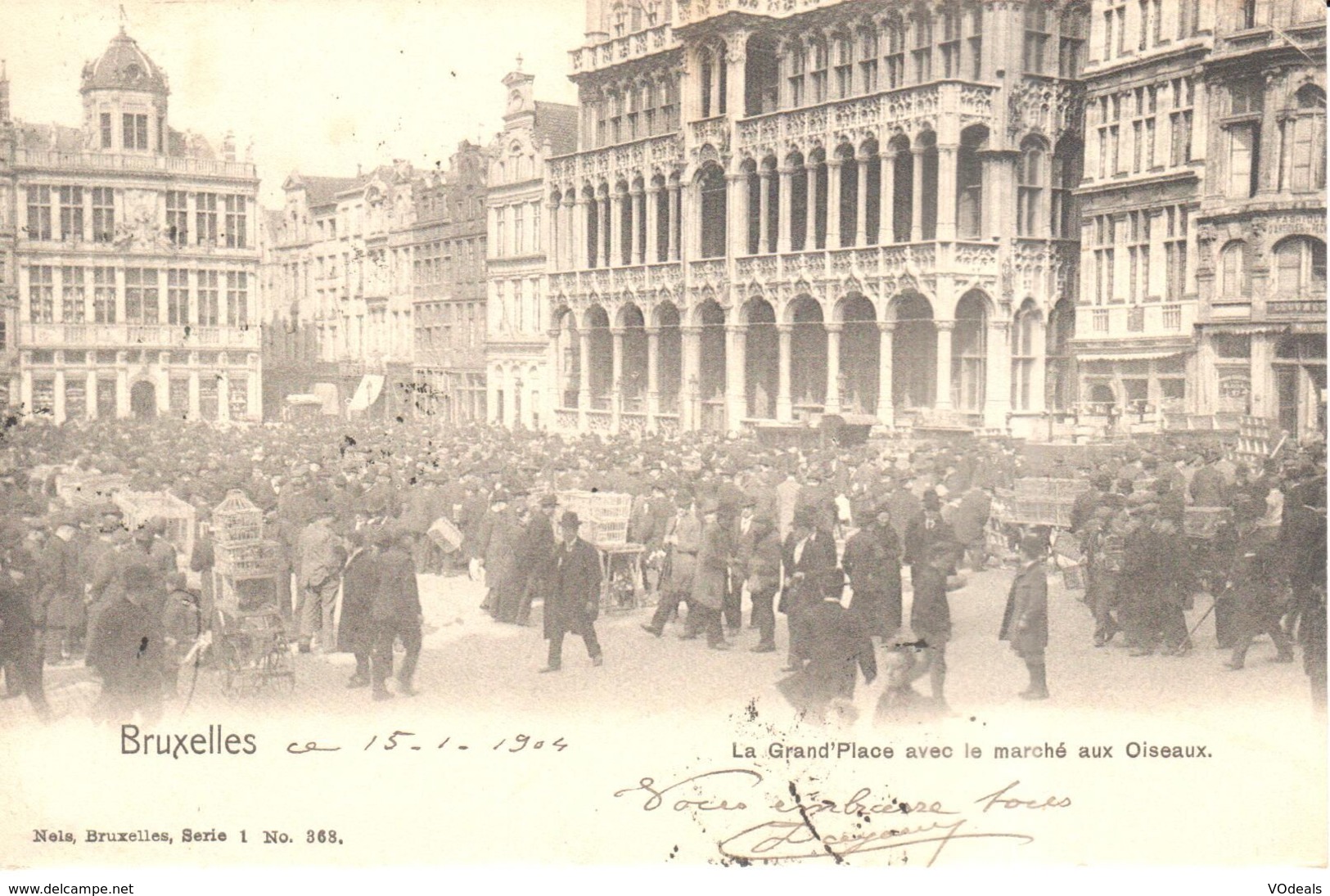 Bruxelles - CPA - Brussel - La Grand'Place Avec Le Marché Aux Oiseaux - Markten