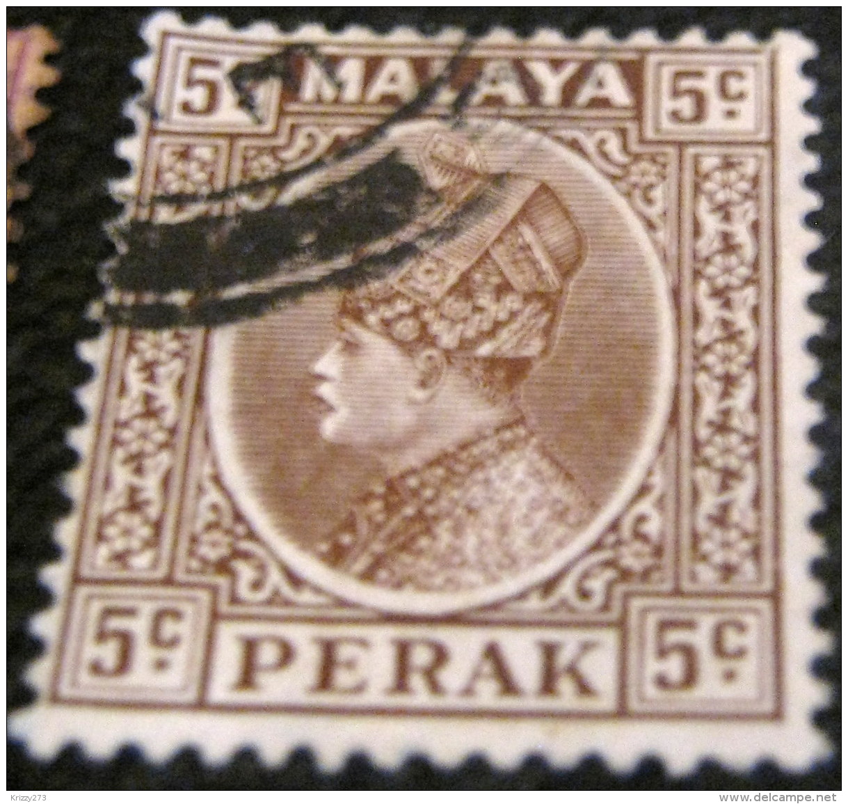 Perak 1935 Sultan Iskander 5c - Used - Perak