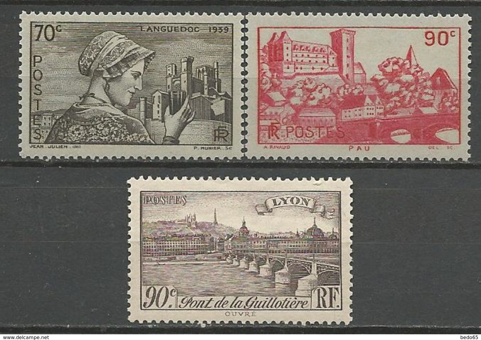 SERIE N° 448 à 450 GOM D'ORIGINE NEUF** LUXE SANS CHARNIERE / MNH - Neufs