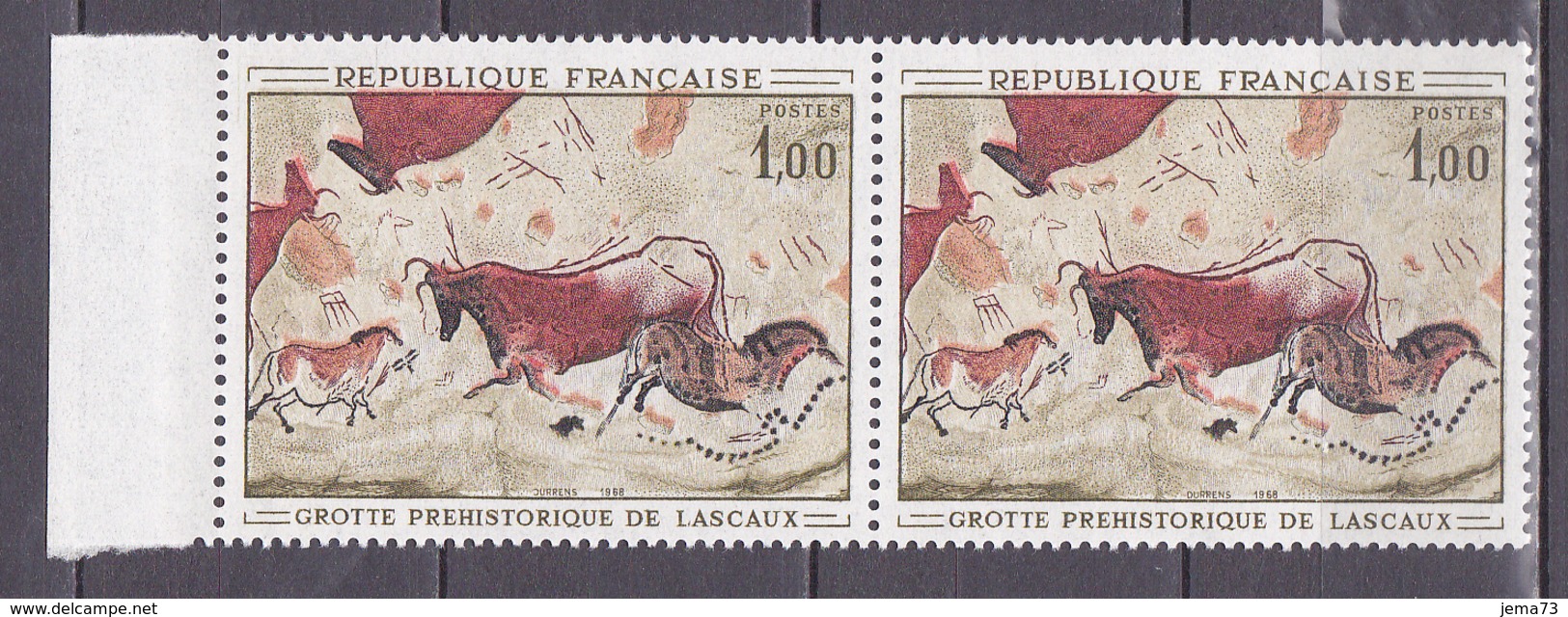 N° 1555 Oeuvres D'Art: Grotte De Lascaux: Une Paire De 2 Timbres  Neuf Impeccable - Neufs