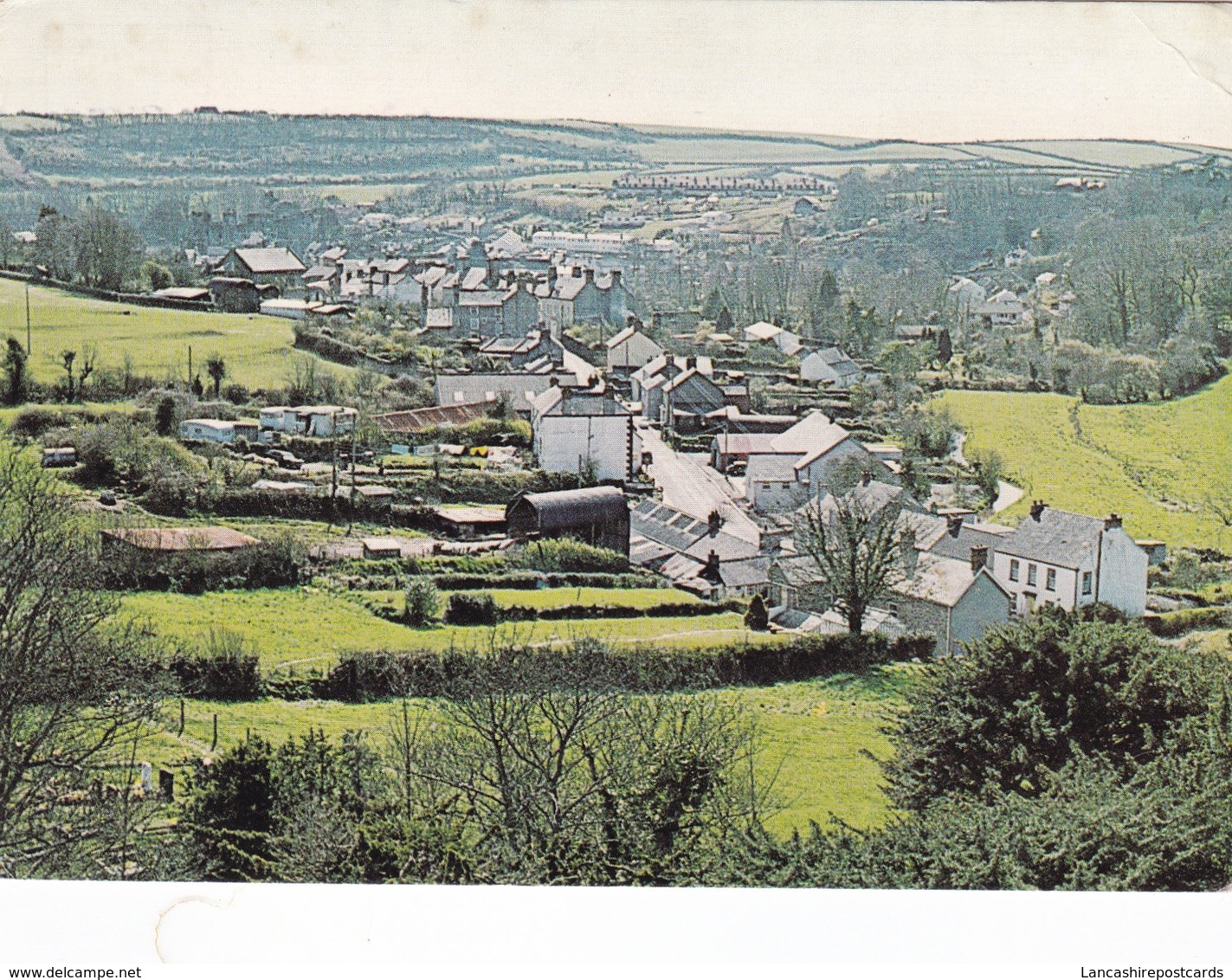 Postcard Langharne [ Laugharne ] From Church Tower Carmarthenshire [ Dylan Thomas Interest ] My Ref  B22760 - Carmarthenshire