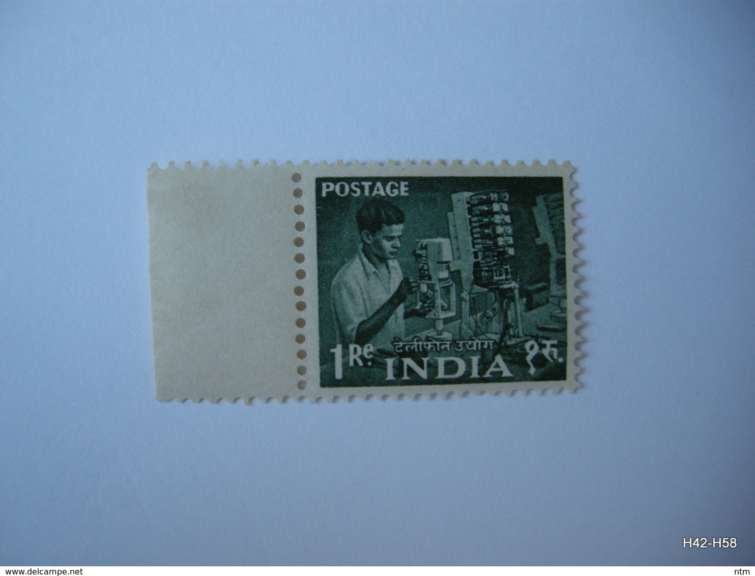 INDIA 1955. Five Years Plan - Telephone Industry. 1R. SG 413. MNH - Unused Stamps