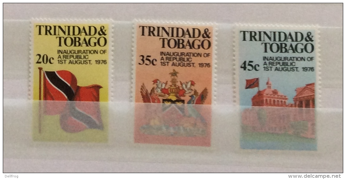 Trinidad &amp; Tobago 1977 Inauguration Republic Set And Sheet MNH - Trinidad & Tobago (1962-...)