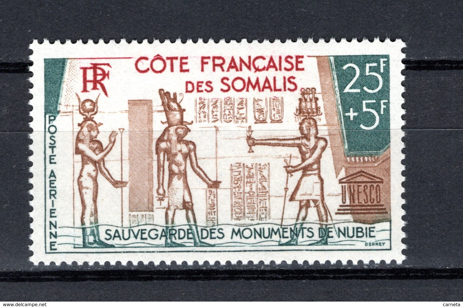 COTE DES SOMALIS PA N° 37  NEUF SANS CHARNIERE COTE 12.00€  MONUMENTS DE NUBIE - Neufs