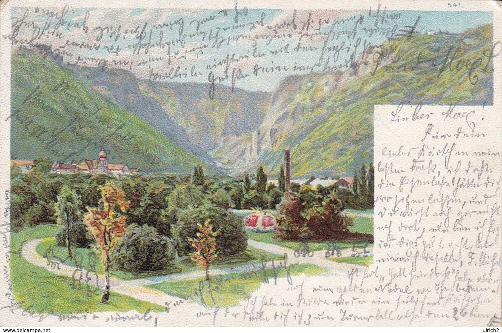 AK Künstlerkarte Sächsische Schweiz (?) - Mulda Nach Oschatz - 1902 (35986) - Bastei (sächs. Schweiz)