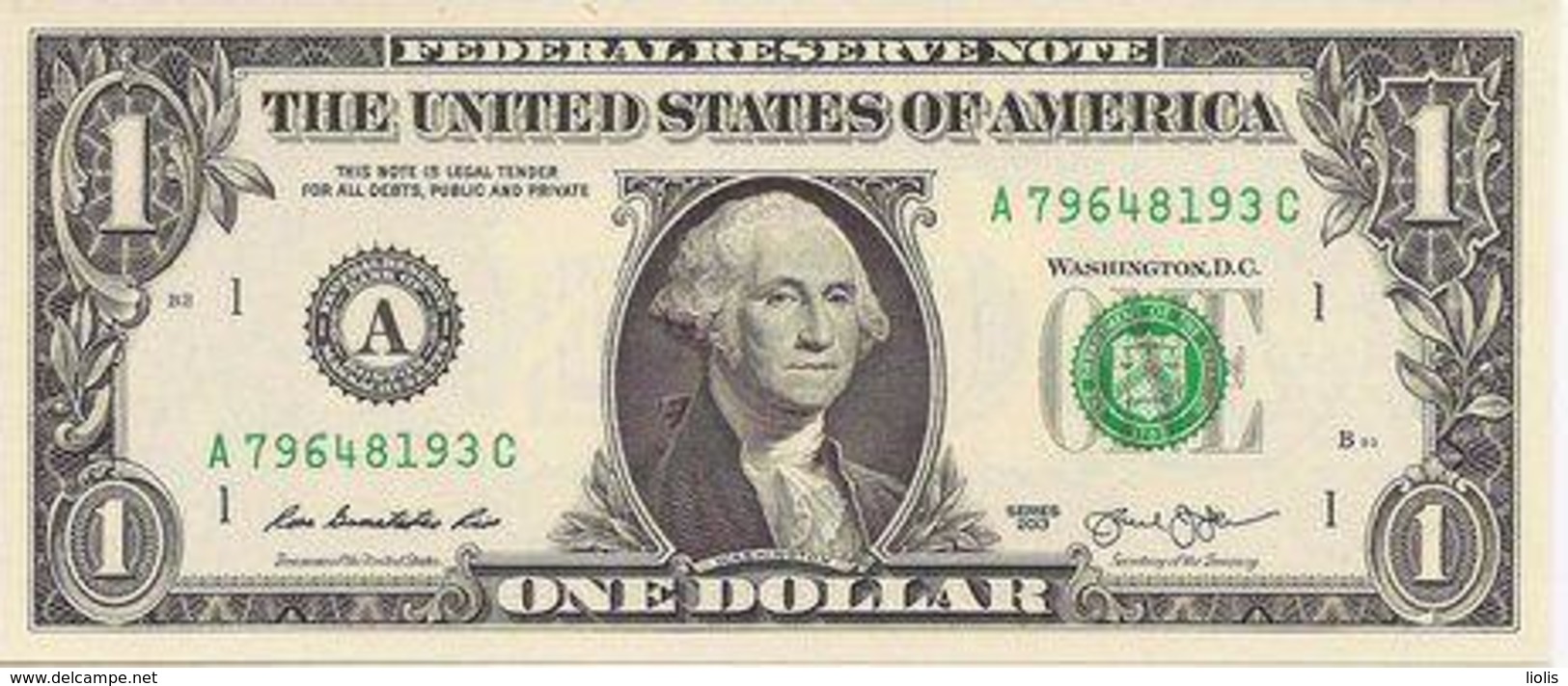 USA  1 Dollar  2013  UNC - Federal Reserve Notes (1928-...)