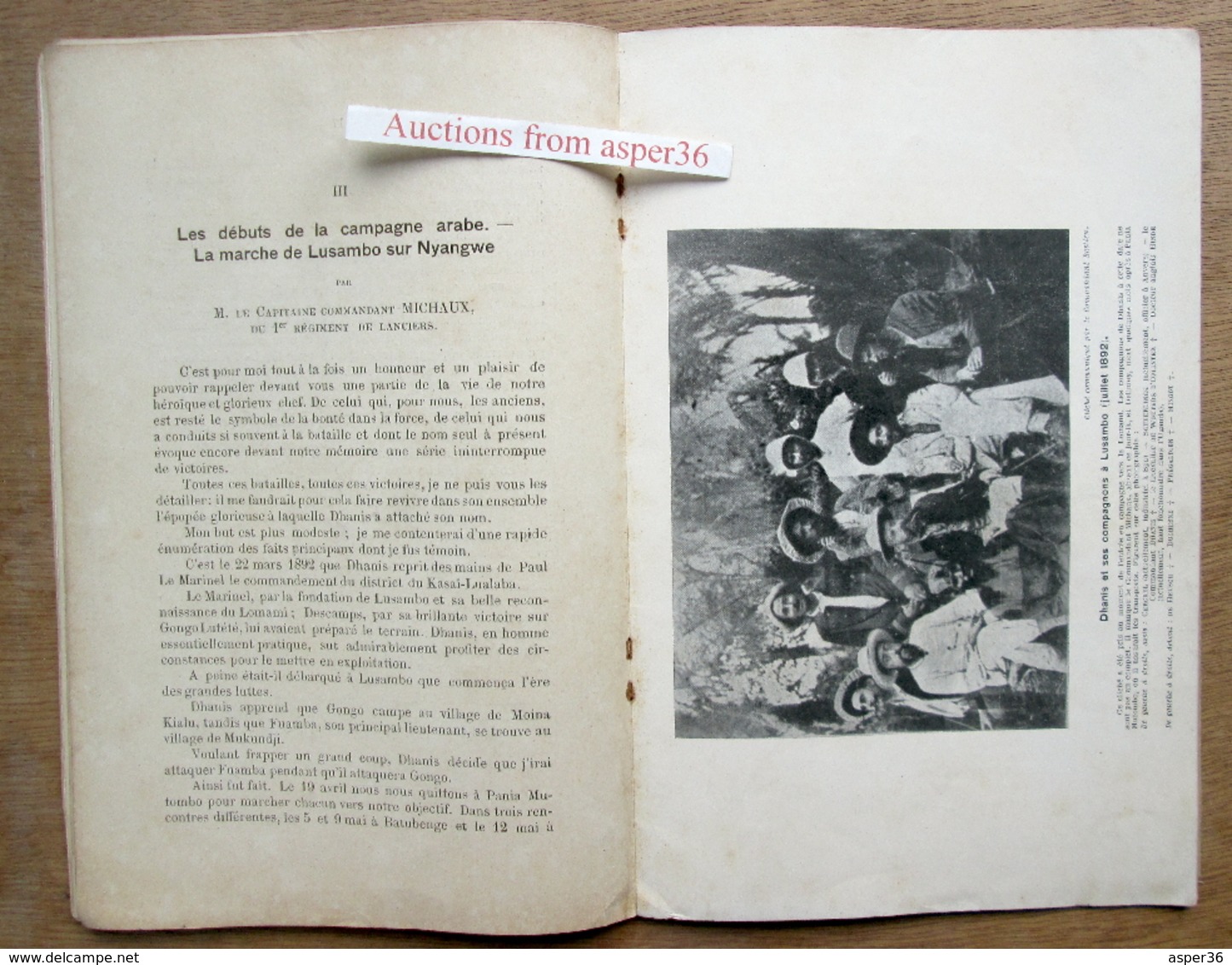 Pour Le Monument Dhanis, Le Baron Francis Dhanis Au Kwango (Congo) Et Pendant La Campagne Arabe 1910 - Colecciones