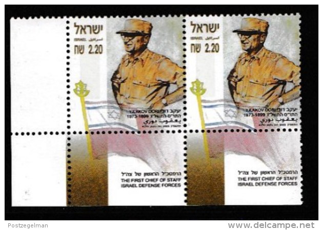 ISRAEL, 2003, Mint Never Hinged Stamp(s) , Ya'akov Dori, M1727,  Scan M17237, With Tab(s) - Neufs (avec Tabs)