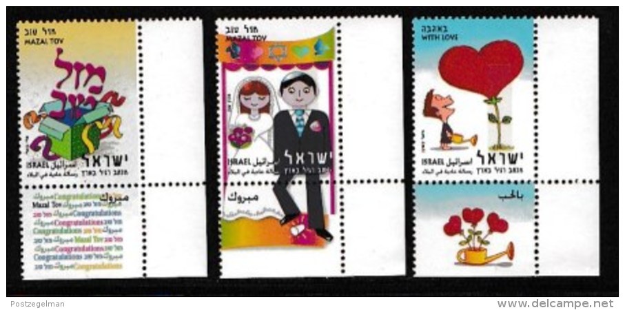 ISRAEL, 2003, Mint Never Hinged Stamp(s) , Greetings, M1729-1731,  Scan M17240, With Tab(s) - Unused Stamps (with Tabs)