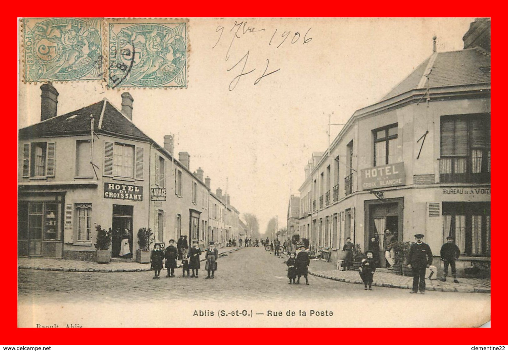 Ablis * Rue De La Poste    ( Scan Recto Et Verso ) - Ablis