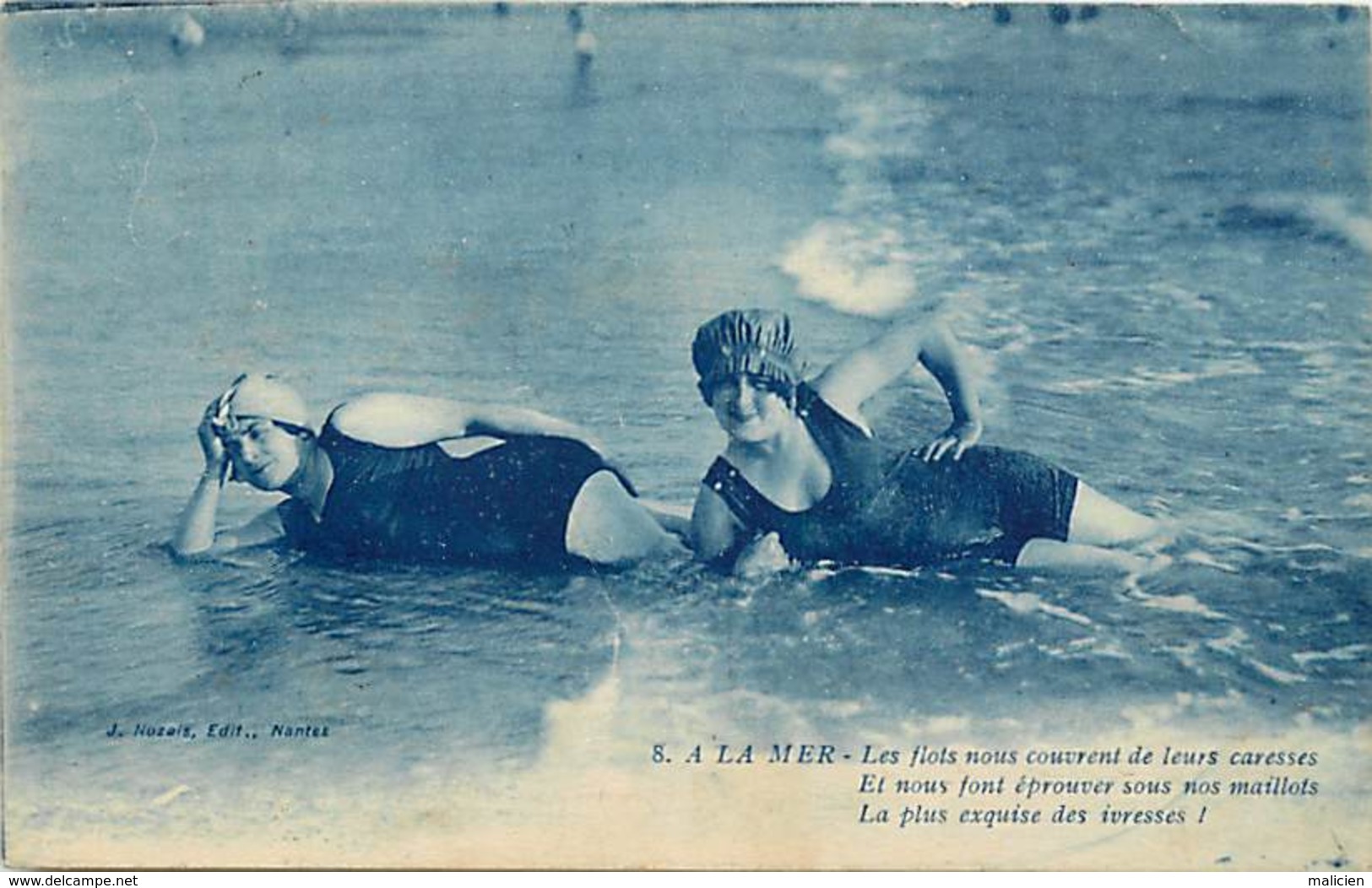 - Themes - Ref.A905 - Femmes - Baigneuses - Femme - Baigneuse - Costume De Bain - A La Mer - " La Plus Exquise Ivresse " - Femmes