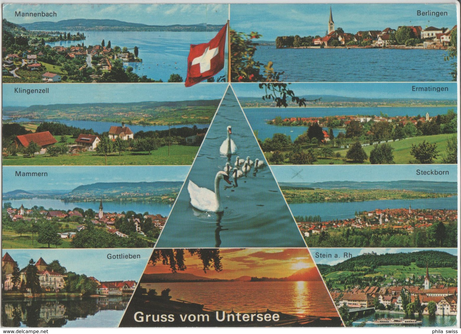 Gruss Vom Untersee - Mannebach, Berlingen, Klingenzell, Ermatingen, Mammern, Steckborn - Photo: Gross - Berlingen