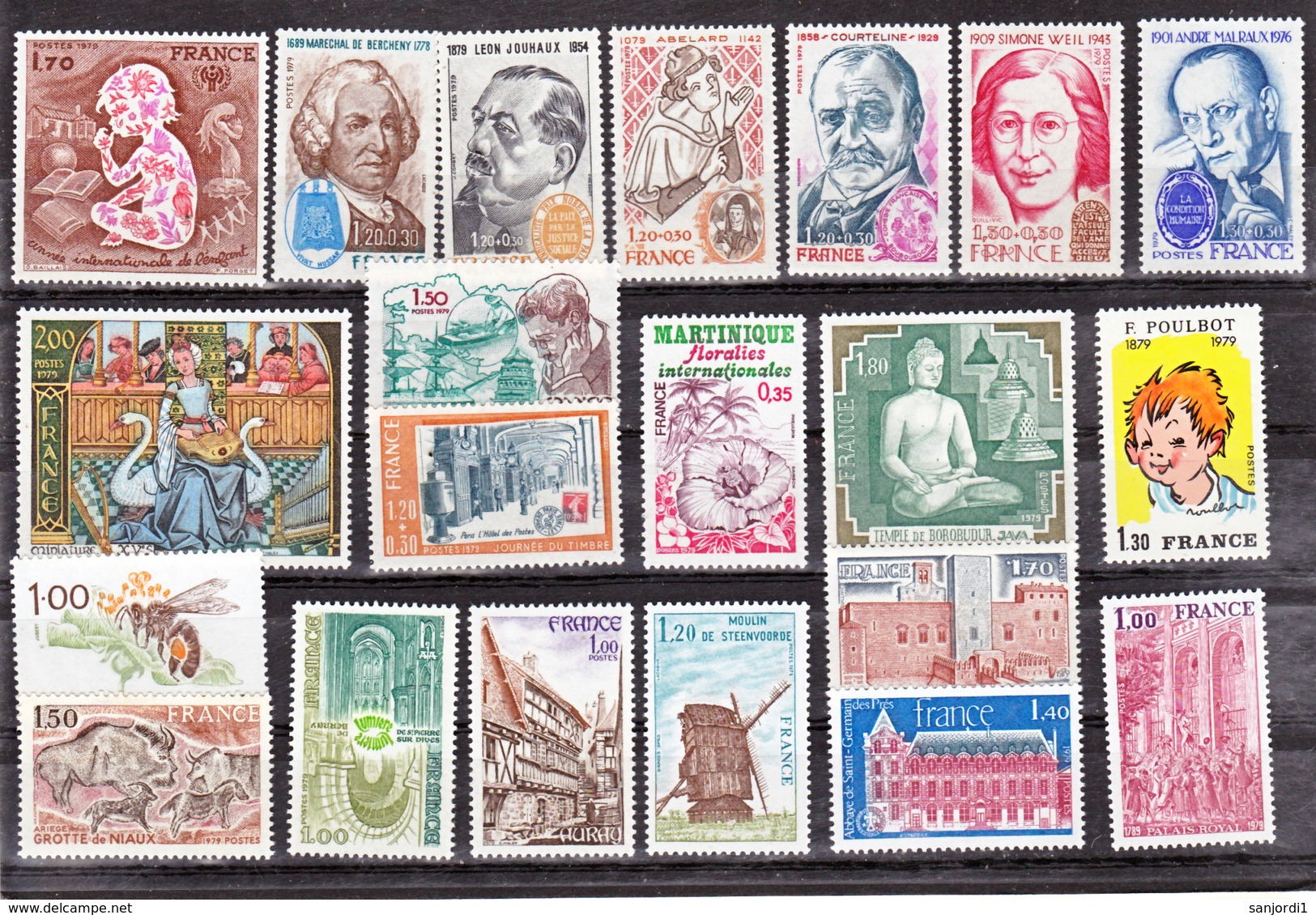 France 1979 2028 2072 Année Poste Neuf ** TB MNH SiN CHARNELa Faciale 10.9 - 1970-1979