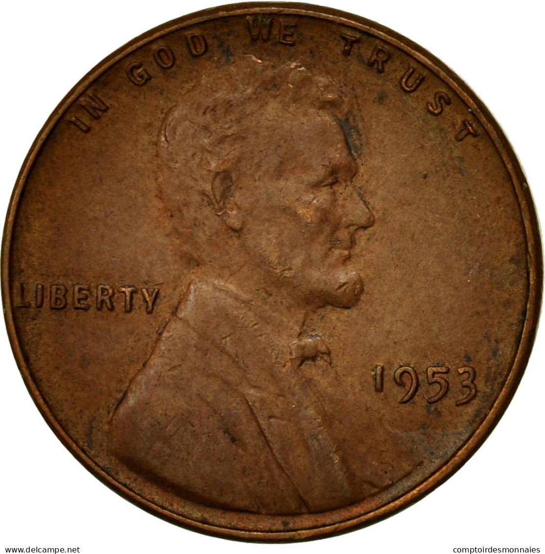 Monnaie, États-Unis, Lincoln Cent, Cent, 1953, U.S. Mint, Philadelphie, TB+ - 1909-1958: Lincoln, Wheat Ears Reverse