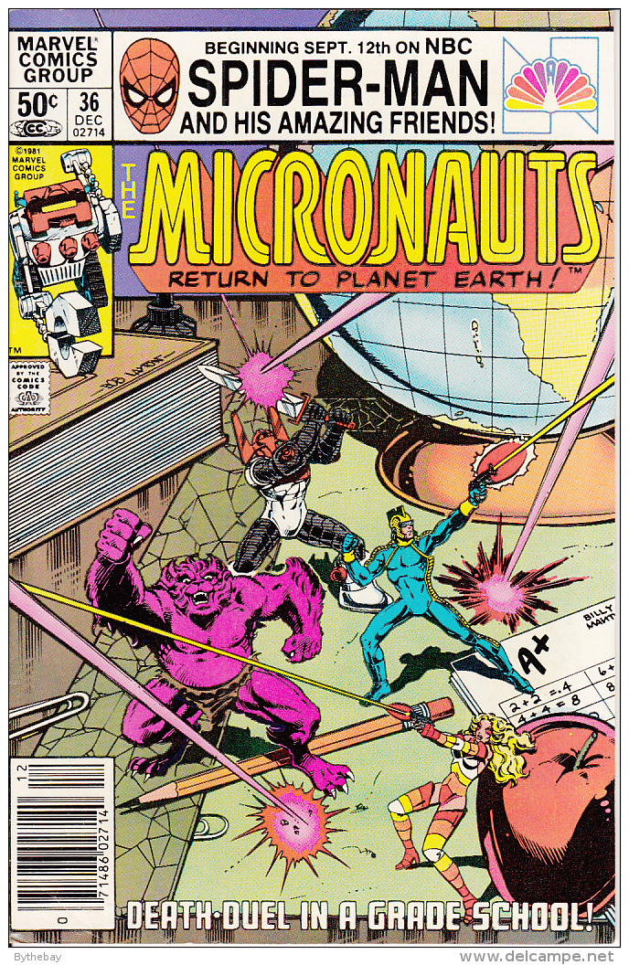 The Micronauts Vol. 1 No. 36 December 1981 Death-Duel In A Grade School! - Marvel