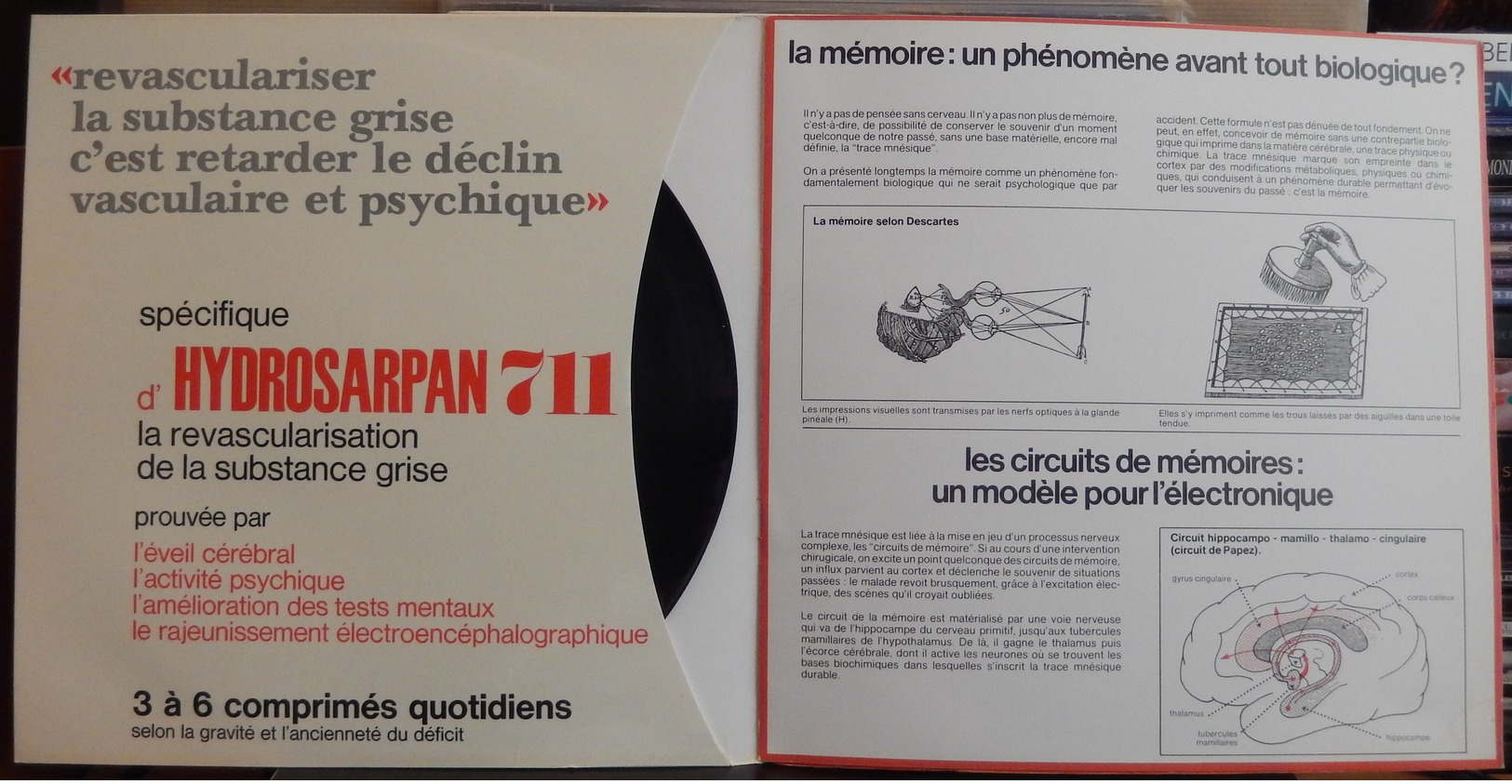 33t. LP Vulgarisation Médicale "la Mémoire" Vol.4 Avec Pub Labo Pharma. - Autres & Non Classés