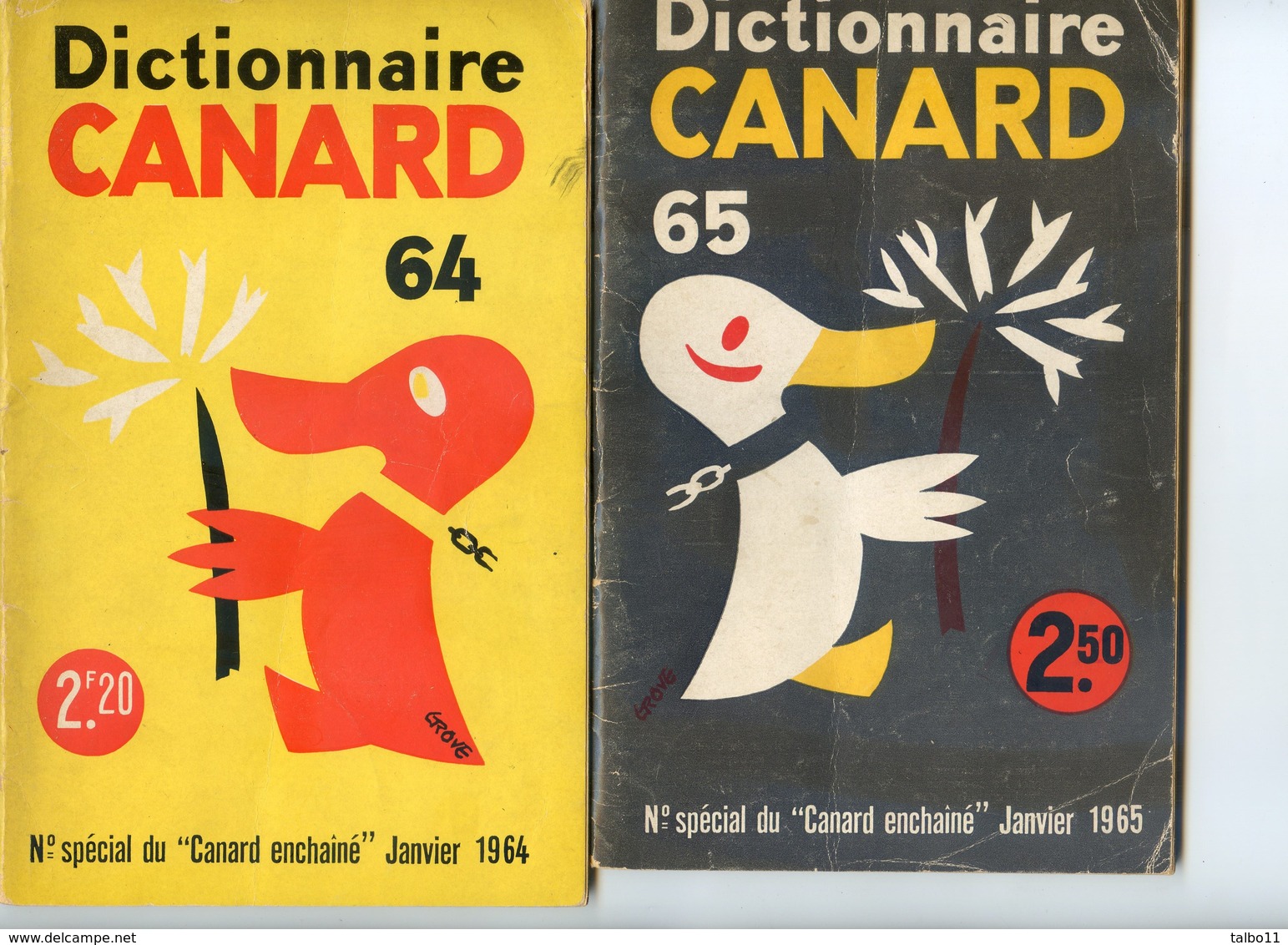 Lot De 2 Dictionnaires Du Canard Enchainé - 1964 Et 1965 - 1950 à Nos Jours