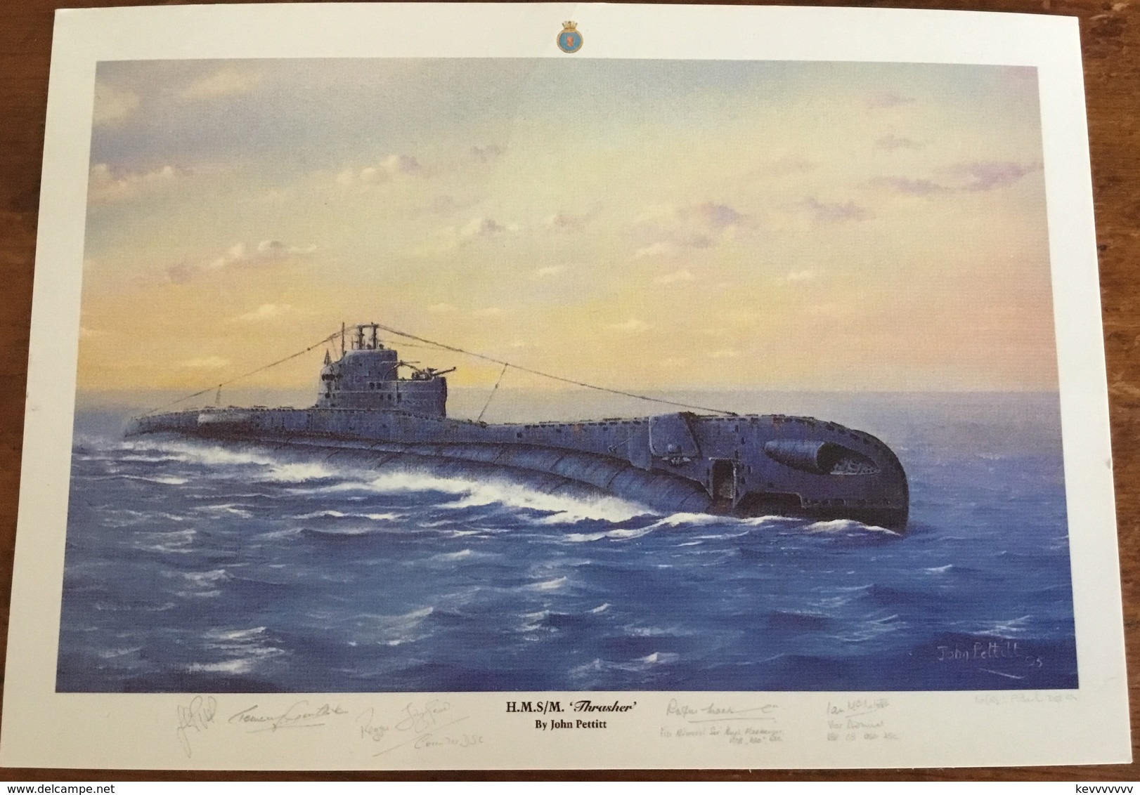 H.M.S./M. ‘Thrasher’ By John Pettit ~ Returning From Patrol Off Crete In March 1942. - Other & Unclassified