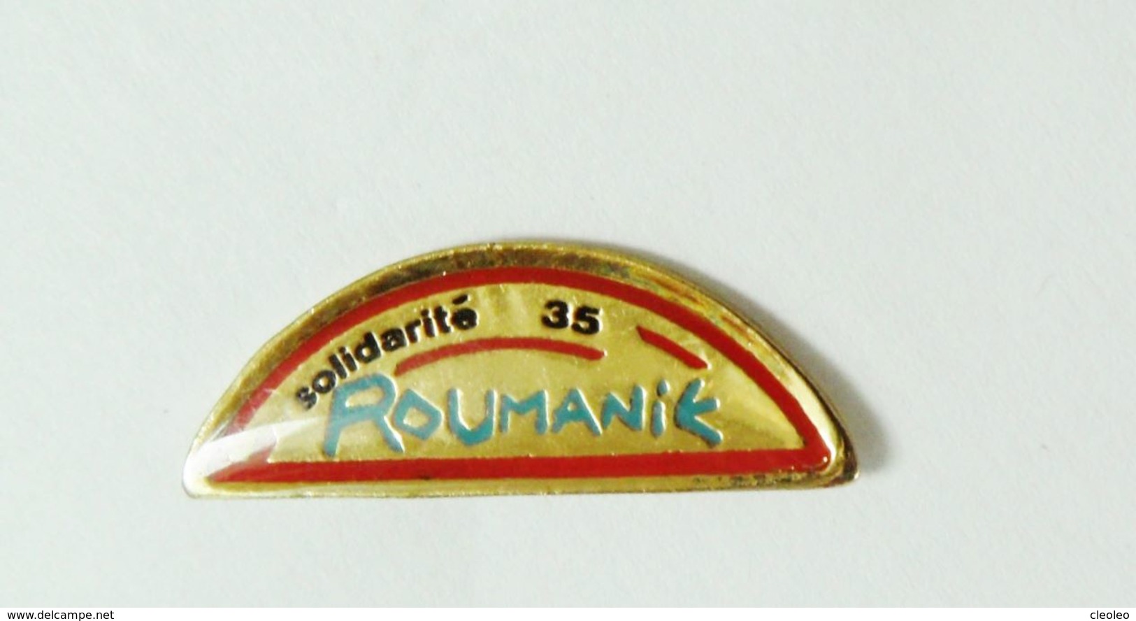 Pin's Solidarité Roumanie 35 Ille Et Vilain - 35R - Autres & Non Classés