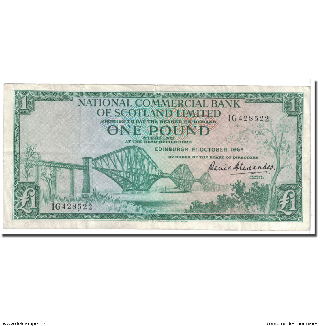Billet, Scotland, 1 Pound, 1964, 1964-10-01, KM:269a, TTB - 1 Pound