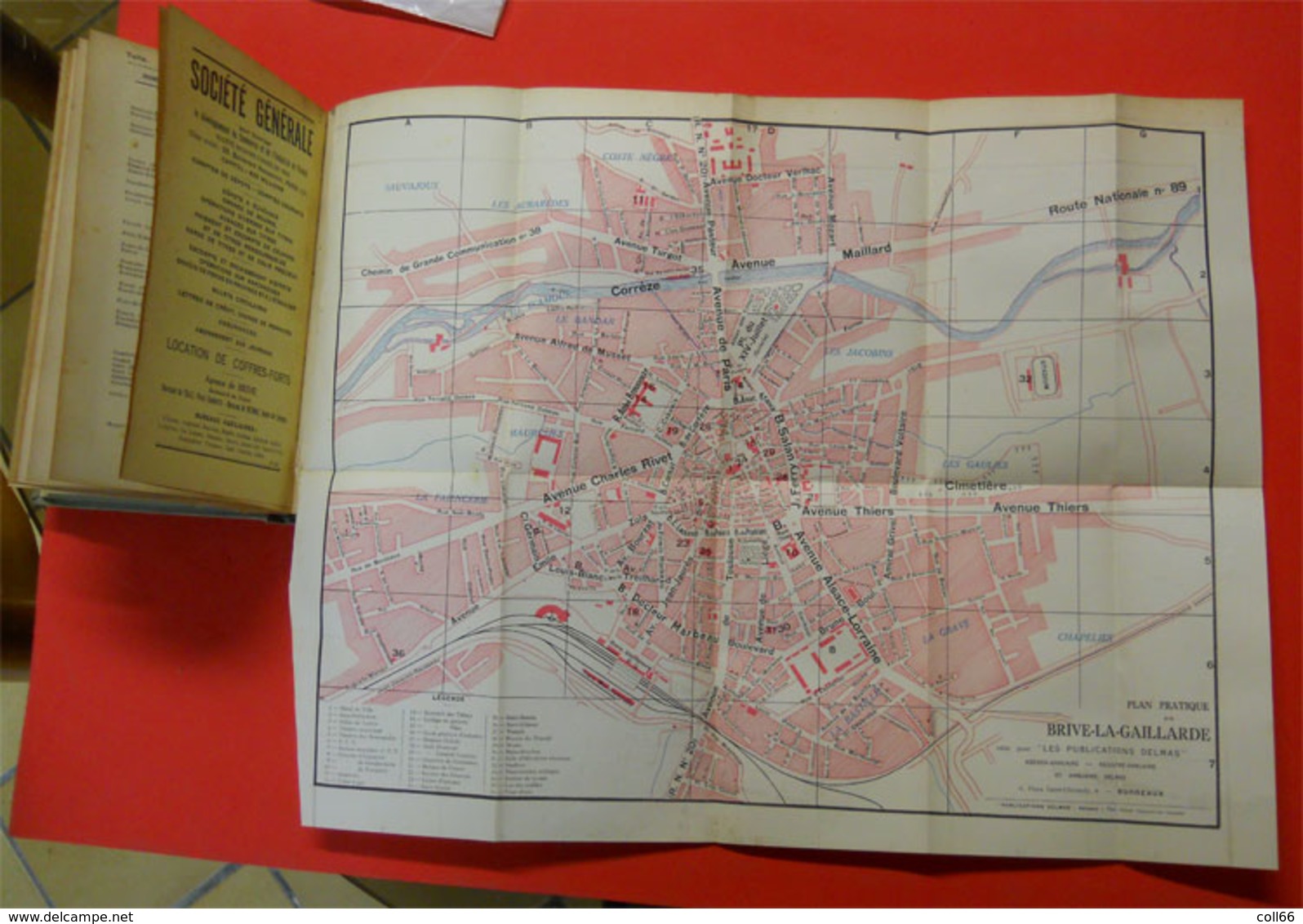 1931 Annuaire de La Corrèze (19) avec Plans Liste et noms Professions & villages Pubs éditeur Delmas 658 pages RARE