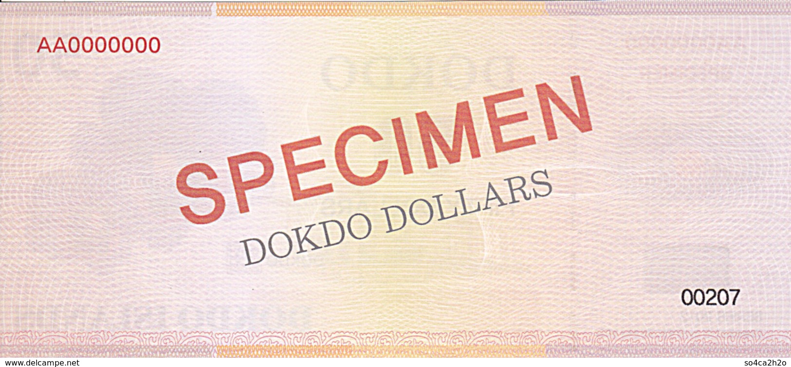 Specimen Île DOKDO Corée 50 Dollars 2012 UNC - Fictifs & Spécimens