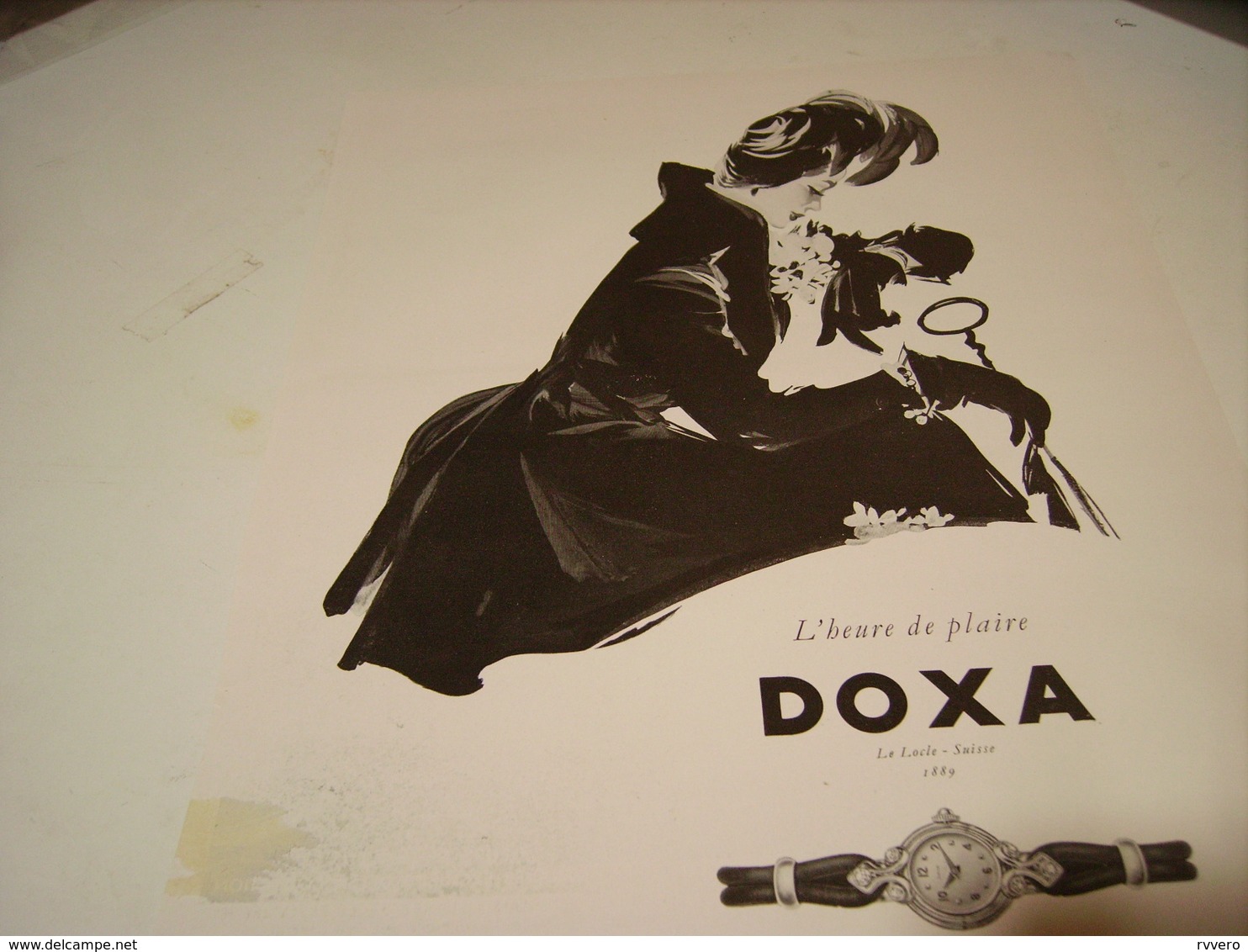 ANCIENNE PUBLICITE MONTRE DOXA 1952 - Autres & Non Classés