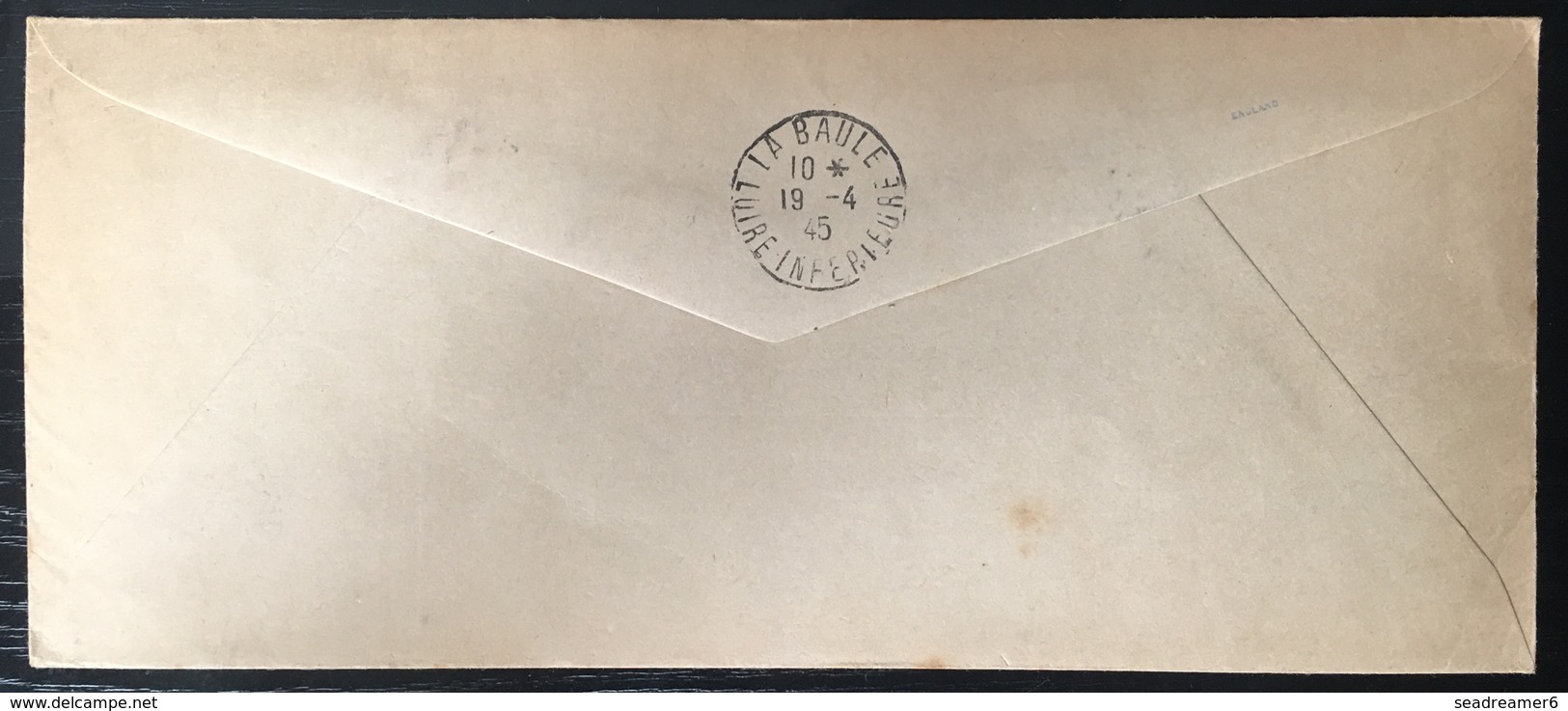 France ILOT DE SAINT NAZAIRE / POCHE DE L'ATLANTIQUE - 1945 - ENVELOPPE RECOMMANDEE De St ANDRE Des EAUX - Guerre (timbres De)