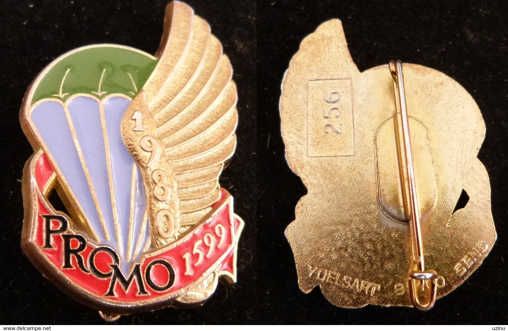 INSIGNE PROMOTION PARACHUTISTE 1599 ETAP 1980 NUMEROTE 256 - Armée De Terre