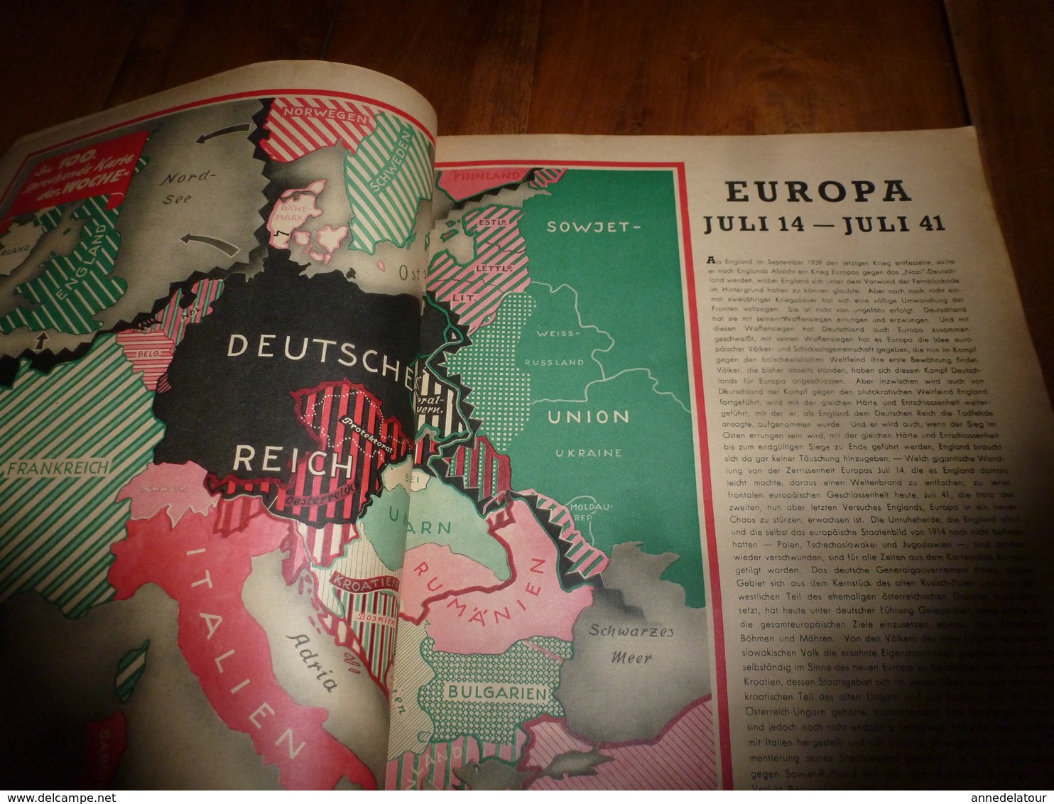 1941 Die Woche (in Diesem Heft : Die 100. Sprechende Karte ).... Und Die Welt Ist Geworden, Was Es Ist - Autres & Non Classés