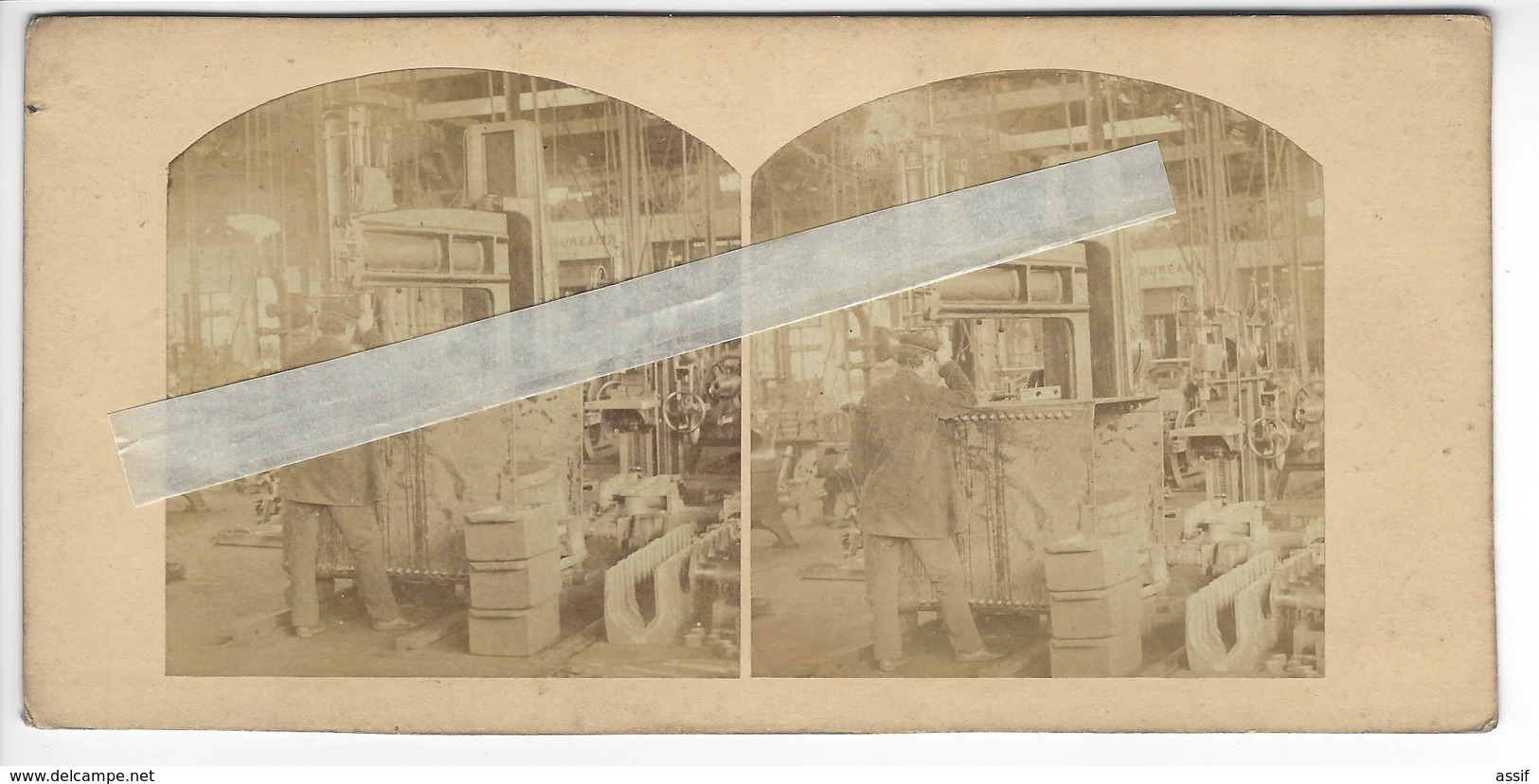 LE CREUSOT ? INDUSTRIE Circa 1855 PHOTO STEREO /FREE SHIPPING REGISTERED - Stereoscopio